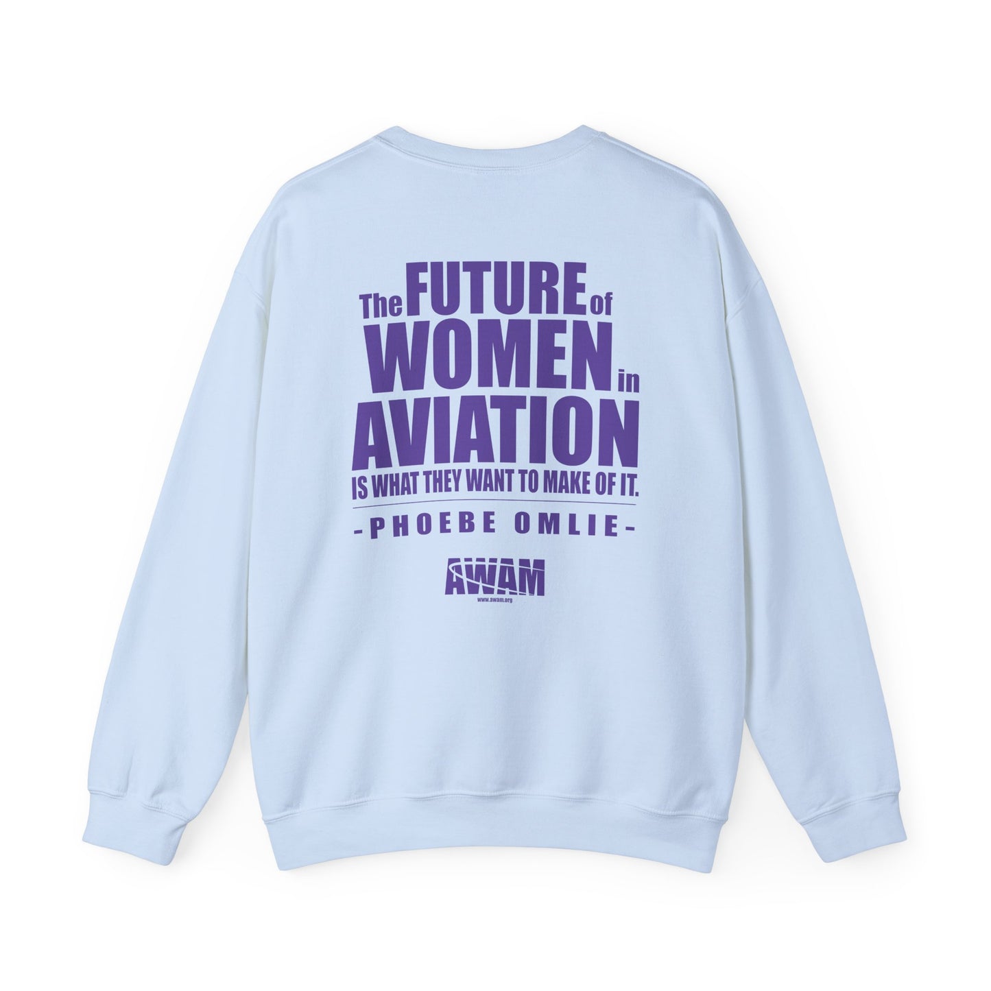 Crewneck Sweatshirt - AWAM logo on light fabric