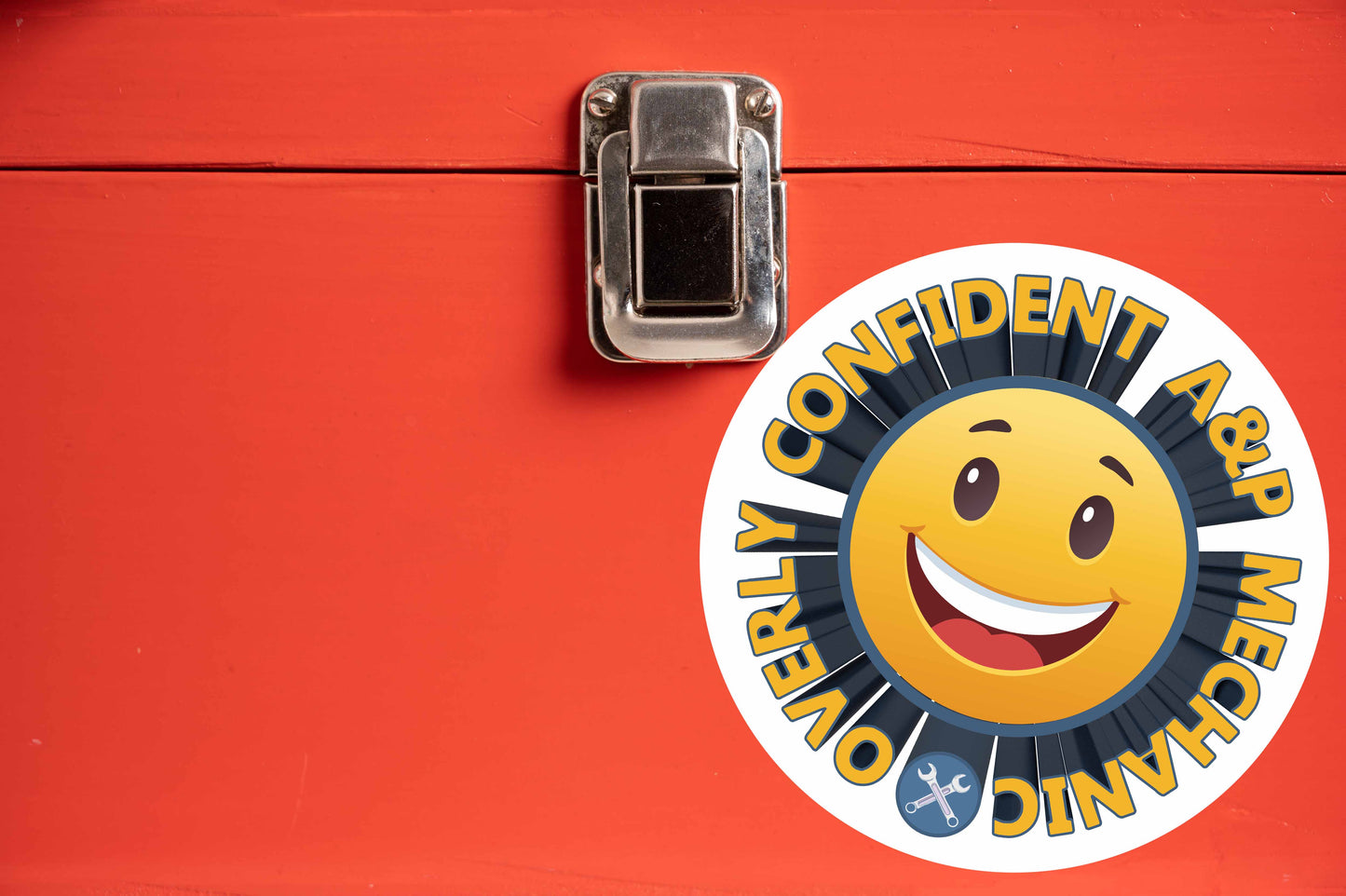 Sticker (4in round) - Overly Confident A&P