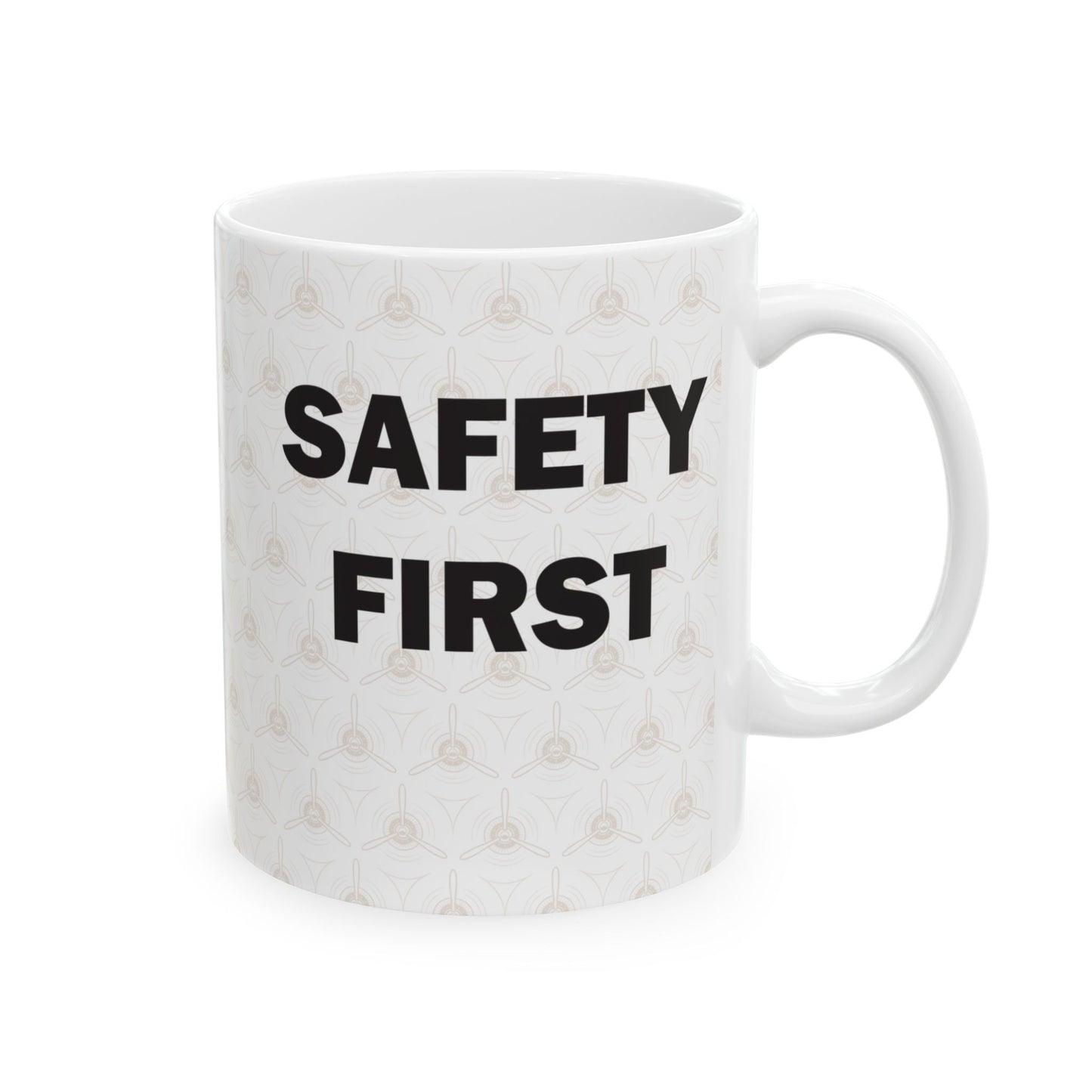 Coffee Mug (11 oz.) - SAFETY FIRST/Coffee firster (left handed)