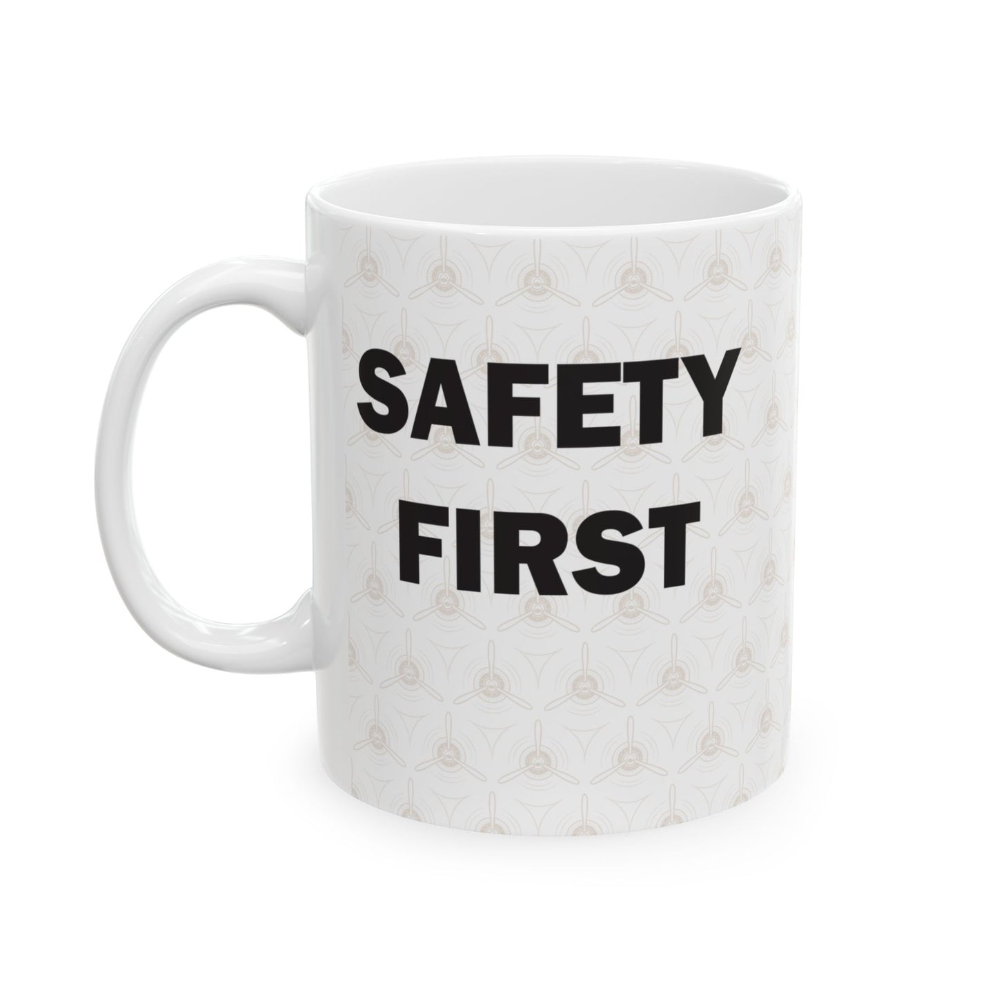 Coffee Mug (11 oz.) - SAFETY FIRST/Coffee firster (right handed)