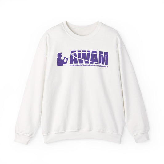 Crewneck Sweatshirt - AWAM logo on light fabric