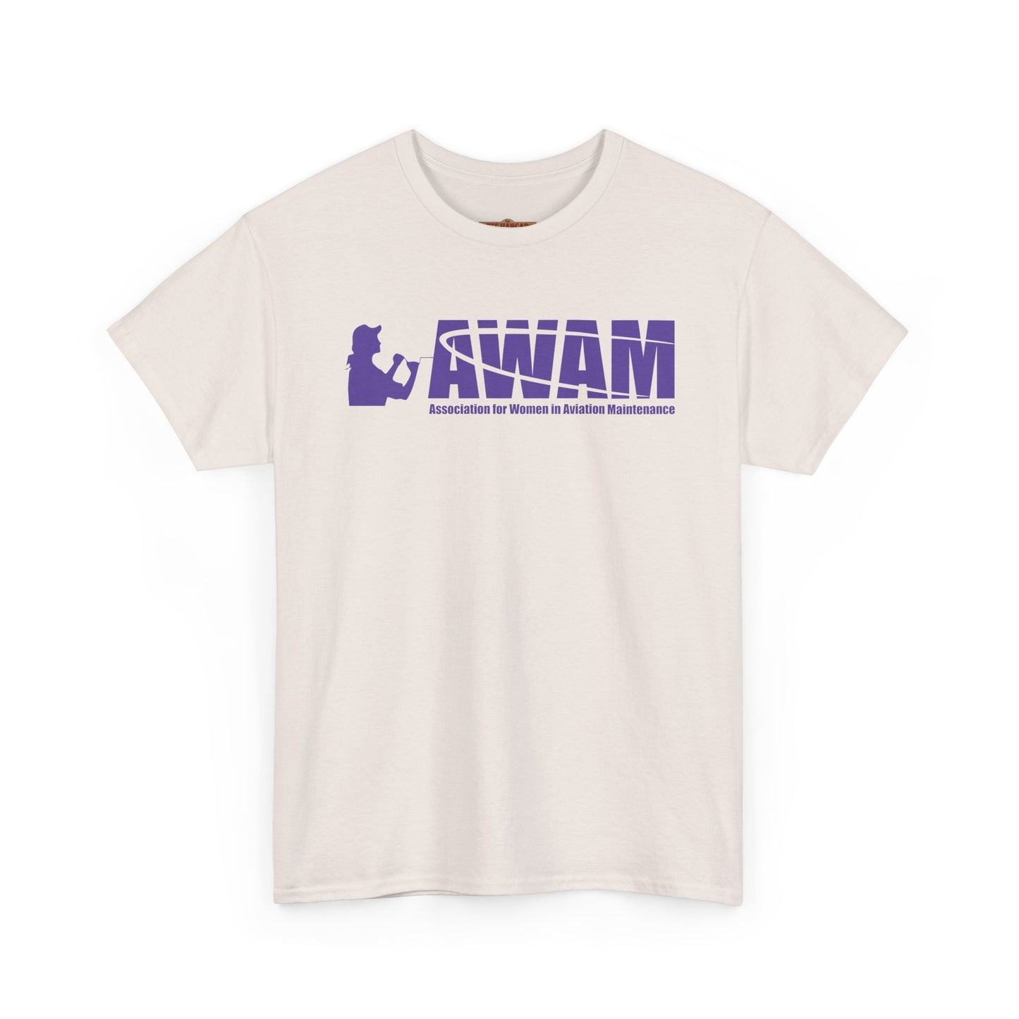 Unisex Heavy Cotton Tee - AWAM Logo on light fabric