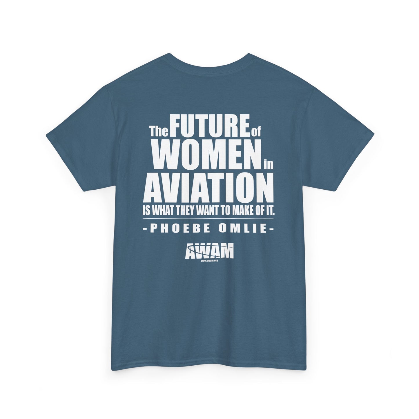 Unisex Heavy Cotton Tee - AWAM Logo on dark fabric