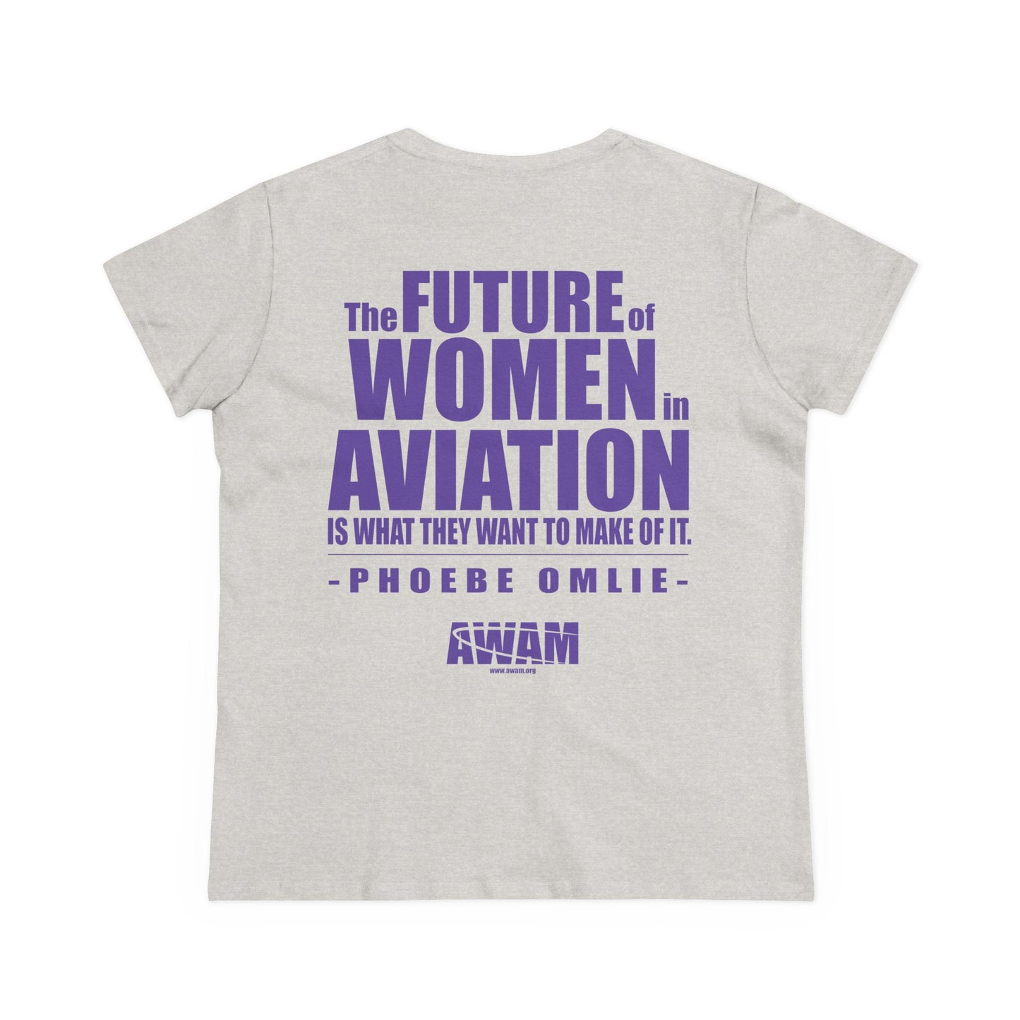 Women's Semi-Fitted Tee - AWAM Logo on light fabric