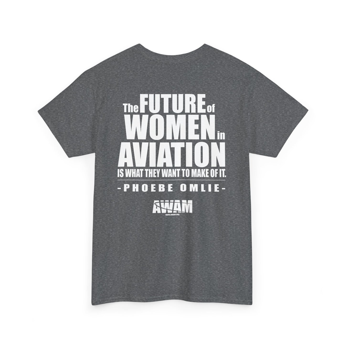 Unisex Heavy Cotton Tee - AWAM Logo on dark fabric