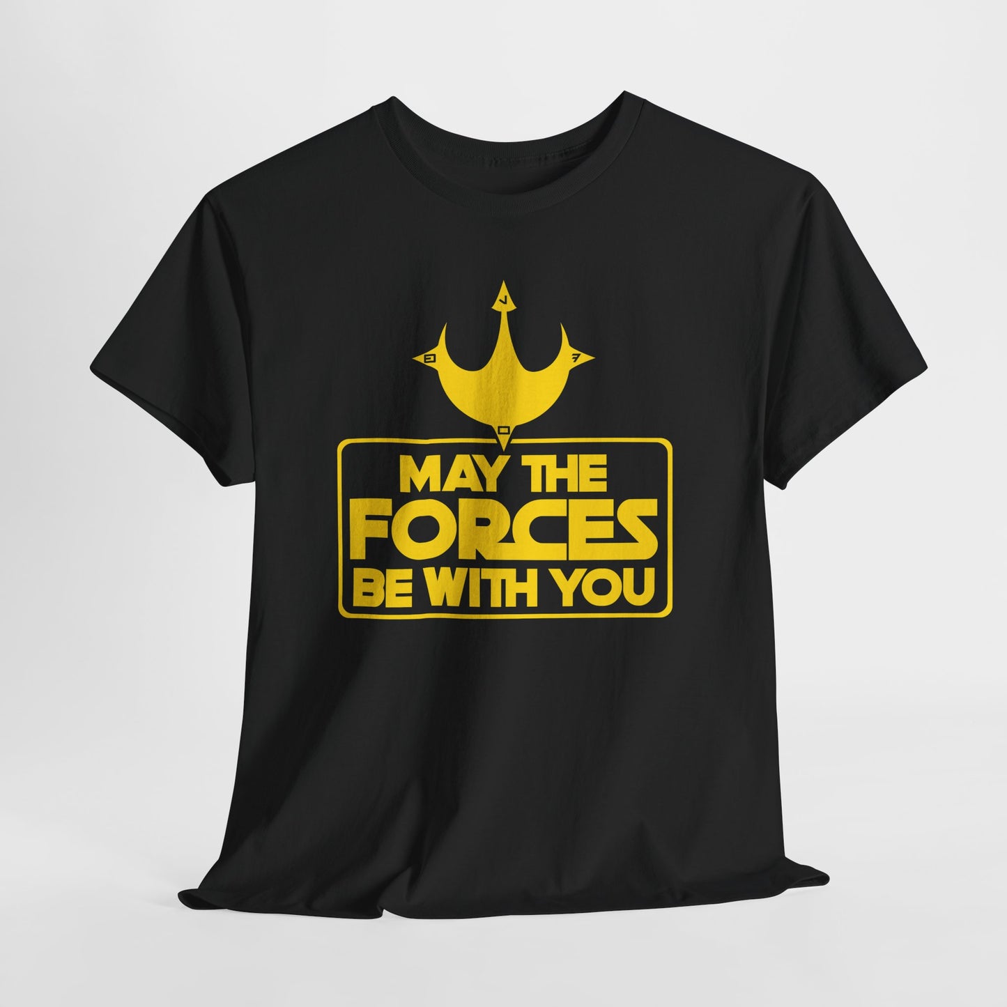 Unisex Graphic Tee - May the Forces Be With You (dark shirt design)