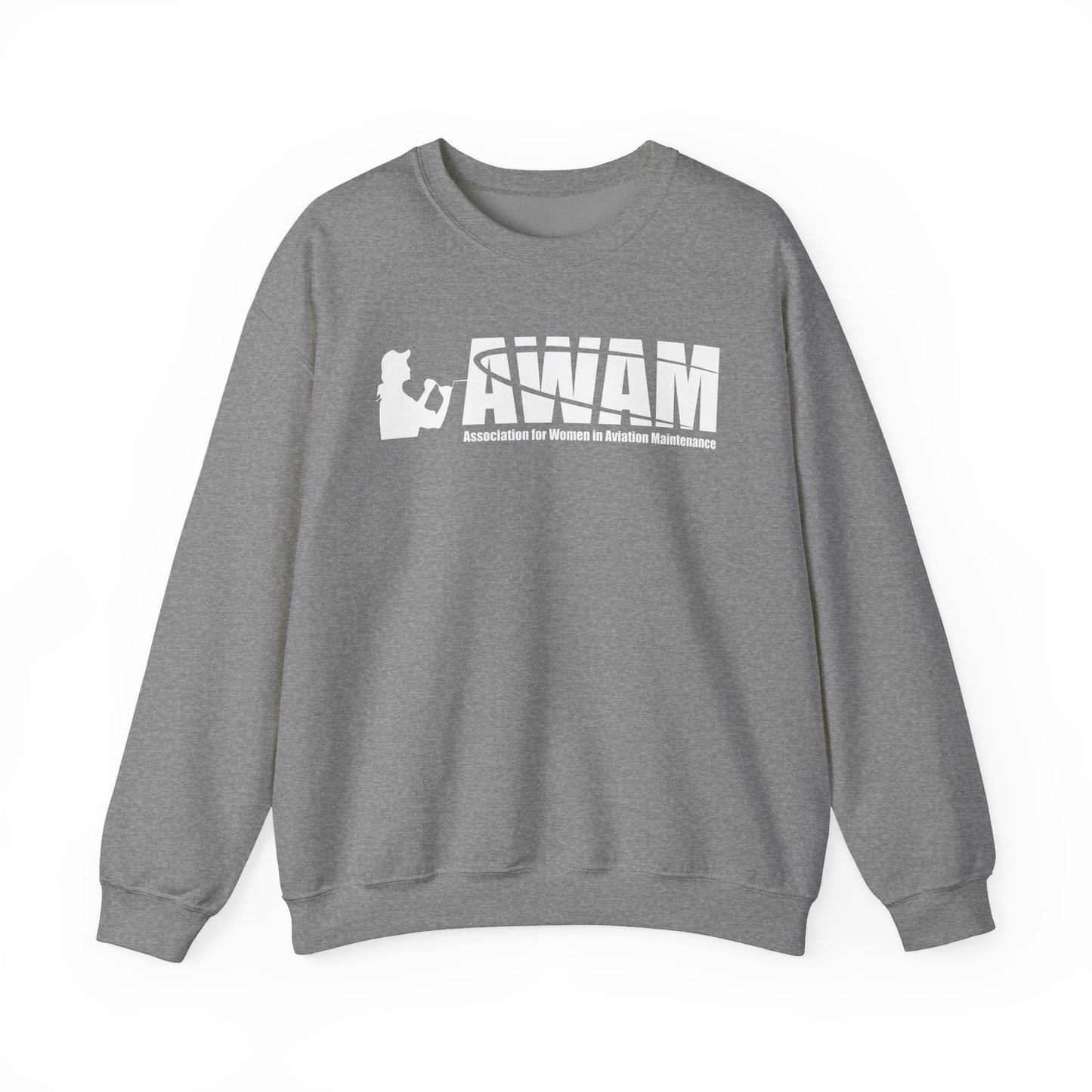 Crewneck Sweatshirt - AWAM logo on dark fabric