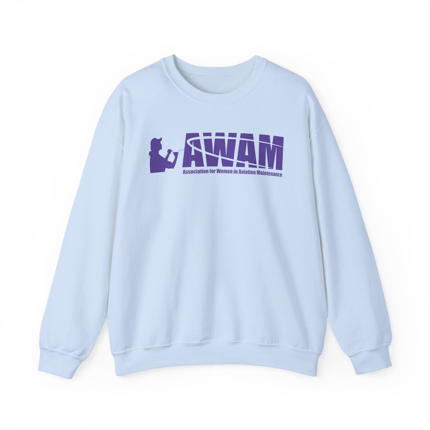 Crewneck Sweatshirt - AWAM logo on light fabric