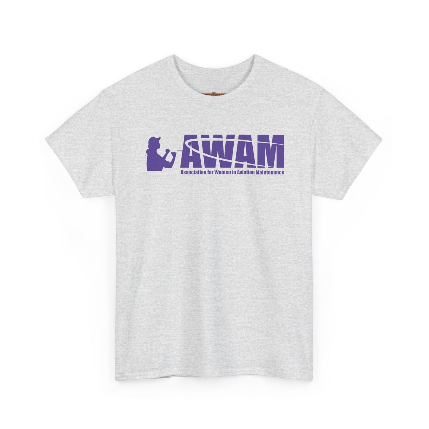 Unisex Heavy Cotton Tee - AWAM Logo on light fabric