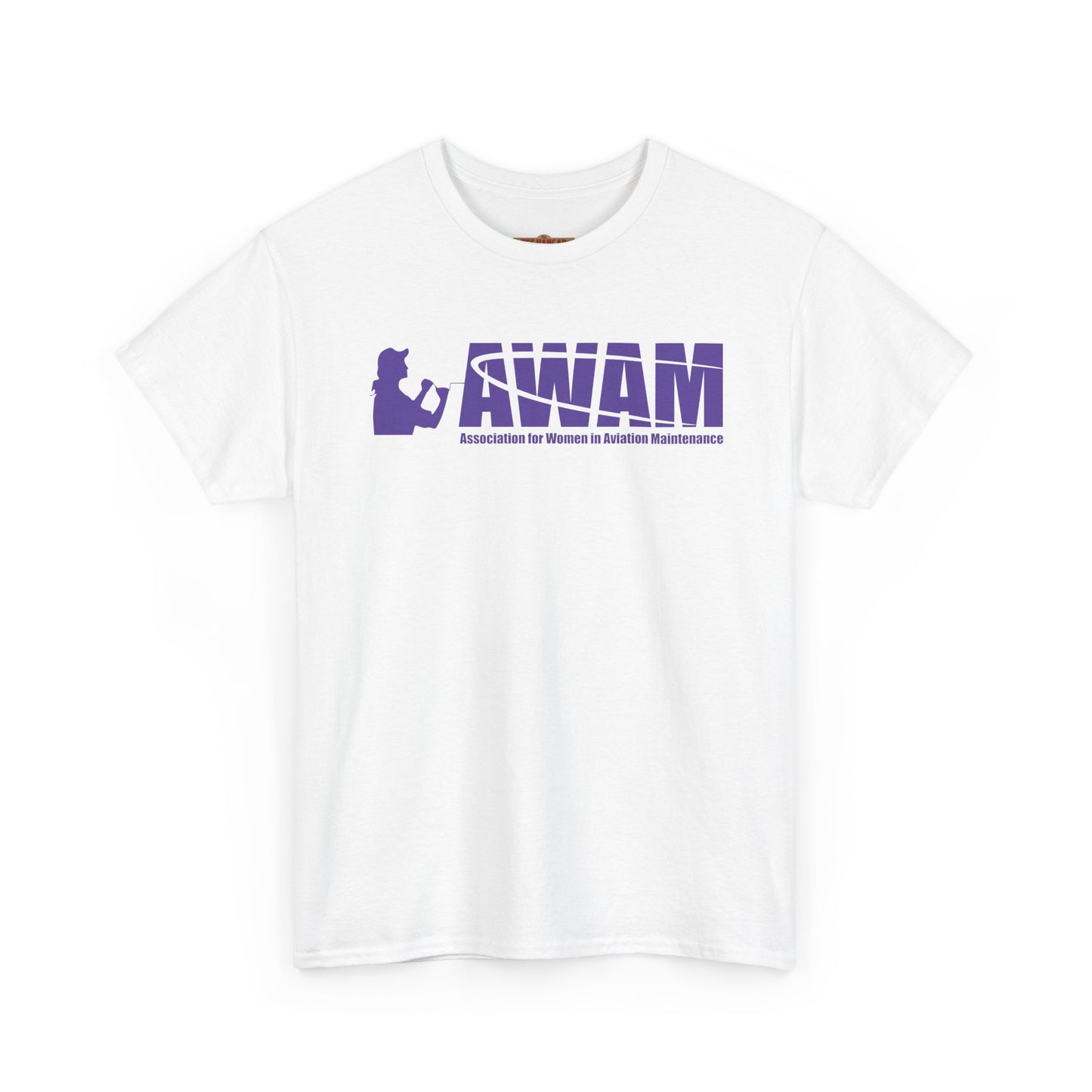 Unisex Heavy Cotton Tee - AWAM Logo on light fabric