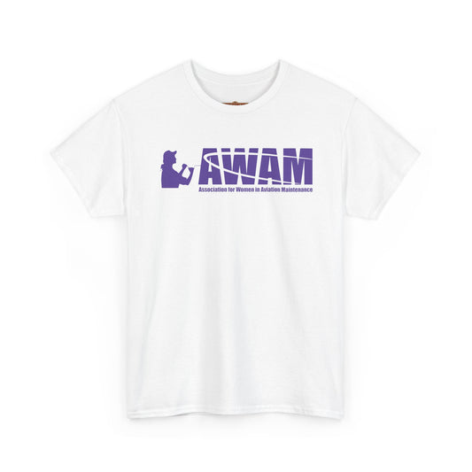 Unisex Heavy Cotton Tee - AWAM Logo on light fabric