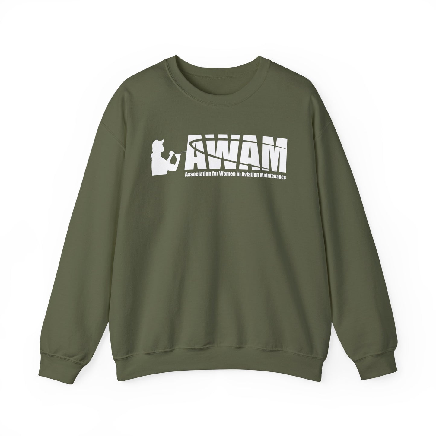 Crewneck Sweatshirt - AWAM logo on dark fabric