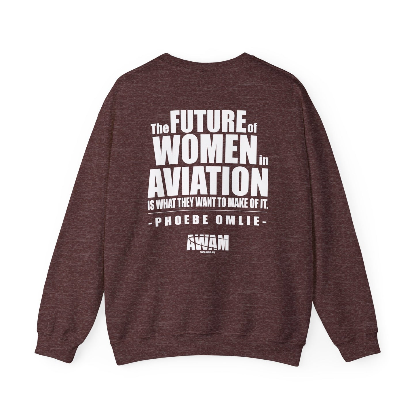 Crewneck Sweatshirt - AWAM logo on dark fabric