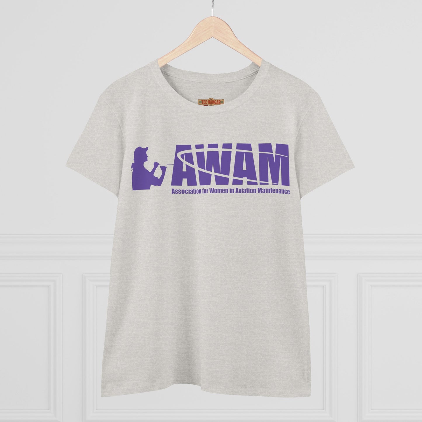 Women's Semi-Fitted Tee - AWAM Logo on light fabric