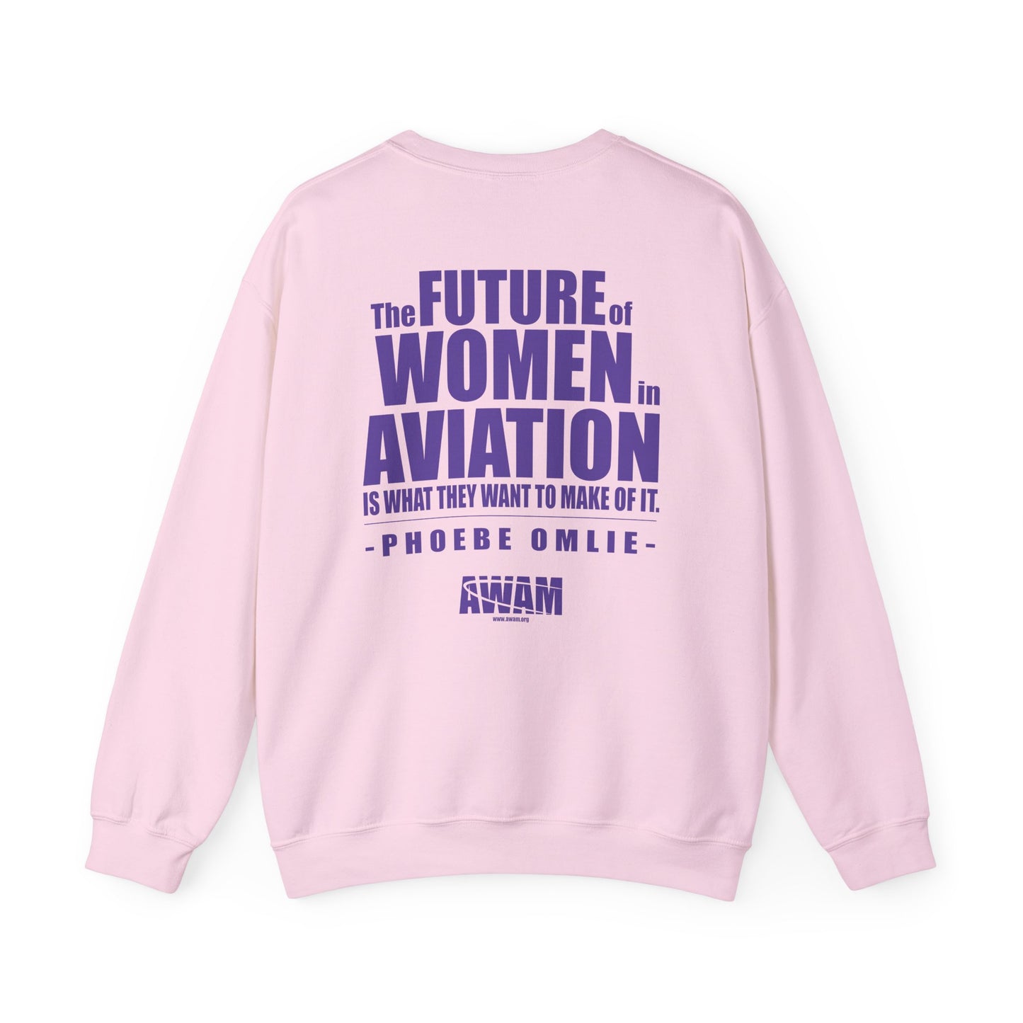 Crewneck Sweatshirt - AWAM logo on light fabric