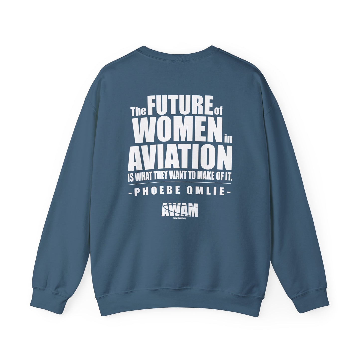 Crewneck Sweatshirt - AWAM logo on dark fabric