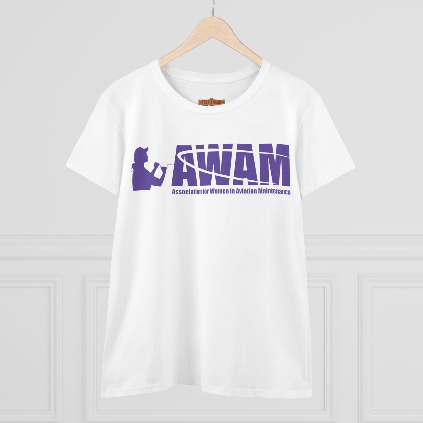 Women's Semi-Fitted Tee - AWAM Logo on light fabric