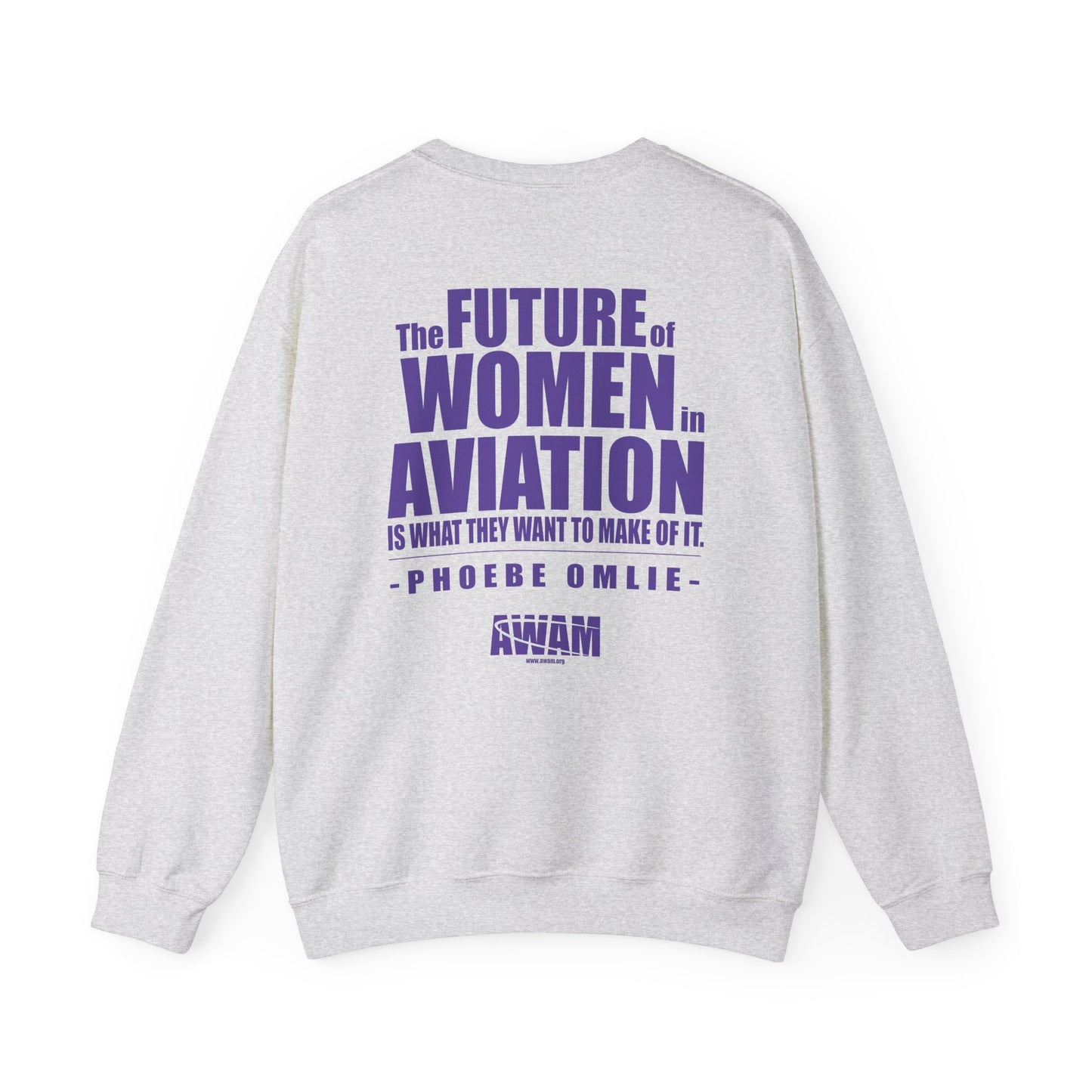 Crewneck Sweatshirt - AWAM logo on light fabric