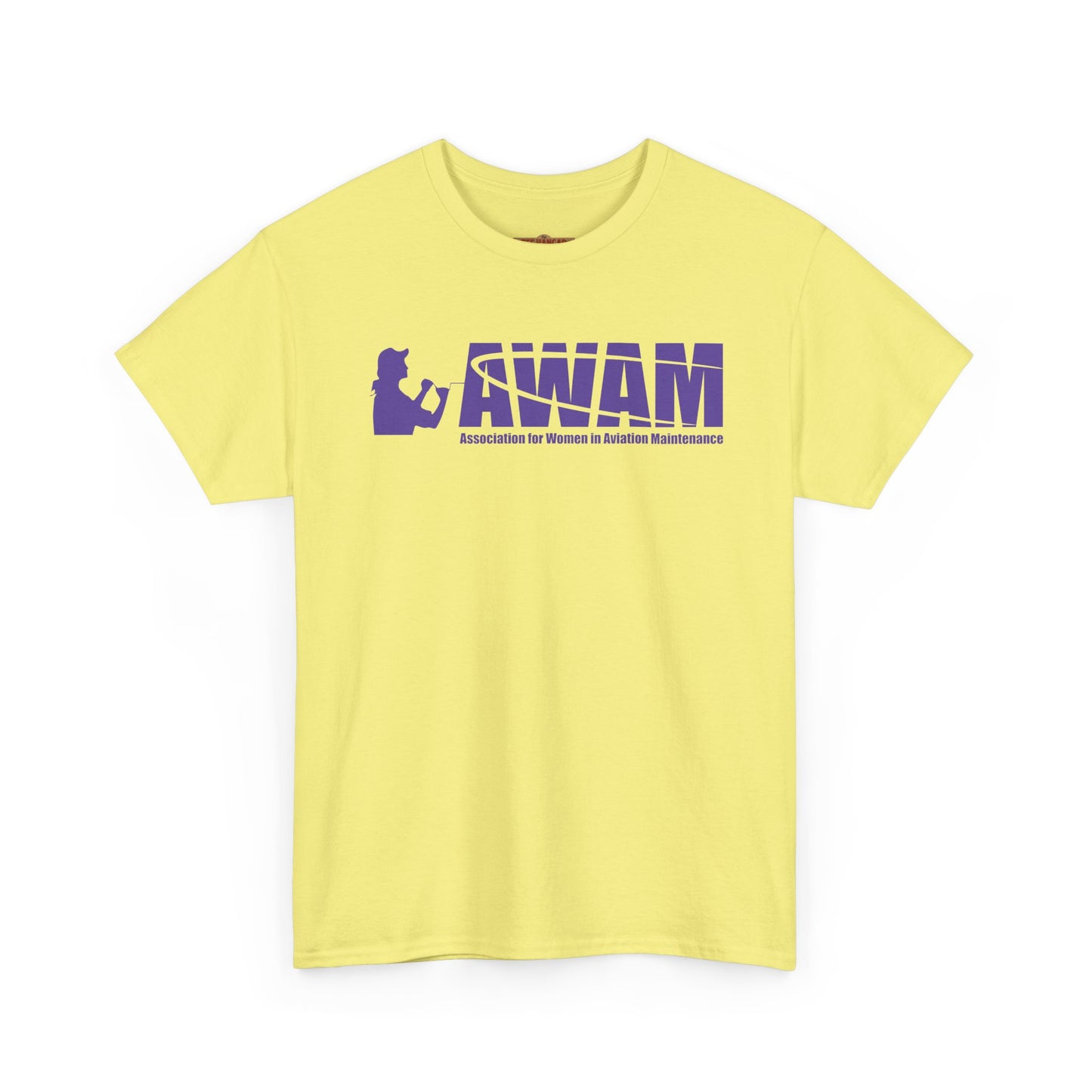 Unisex Heavy Cotton Tee - AWAM Logo on light fabric