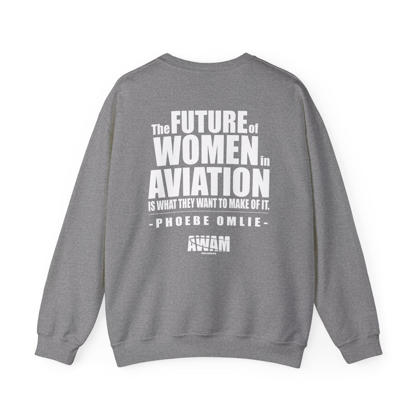 Crewneck Sweatshirt - AWAM logo on dark fabric