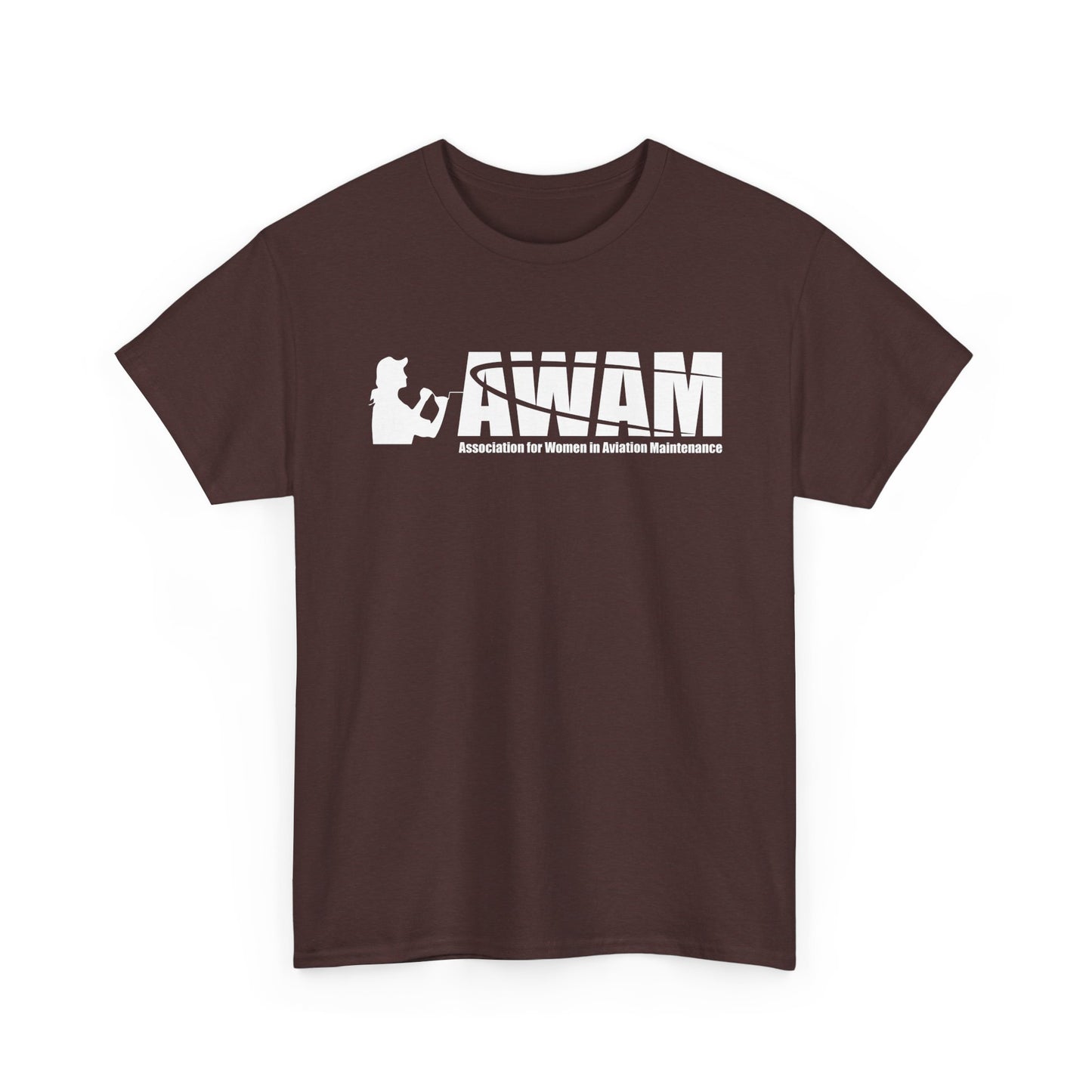 Unisex Heavy Cotton Tee - AWAM Logo on dark fabric