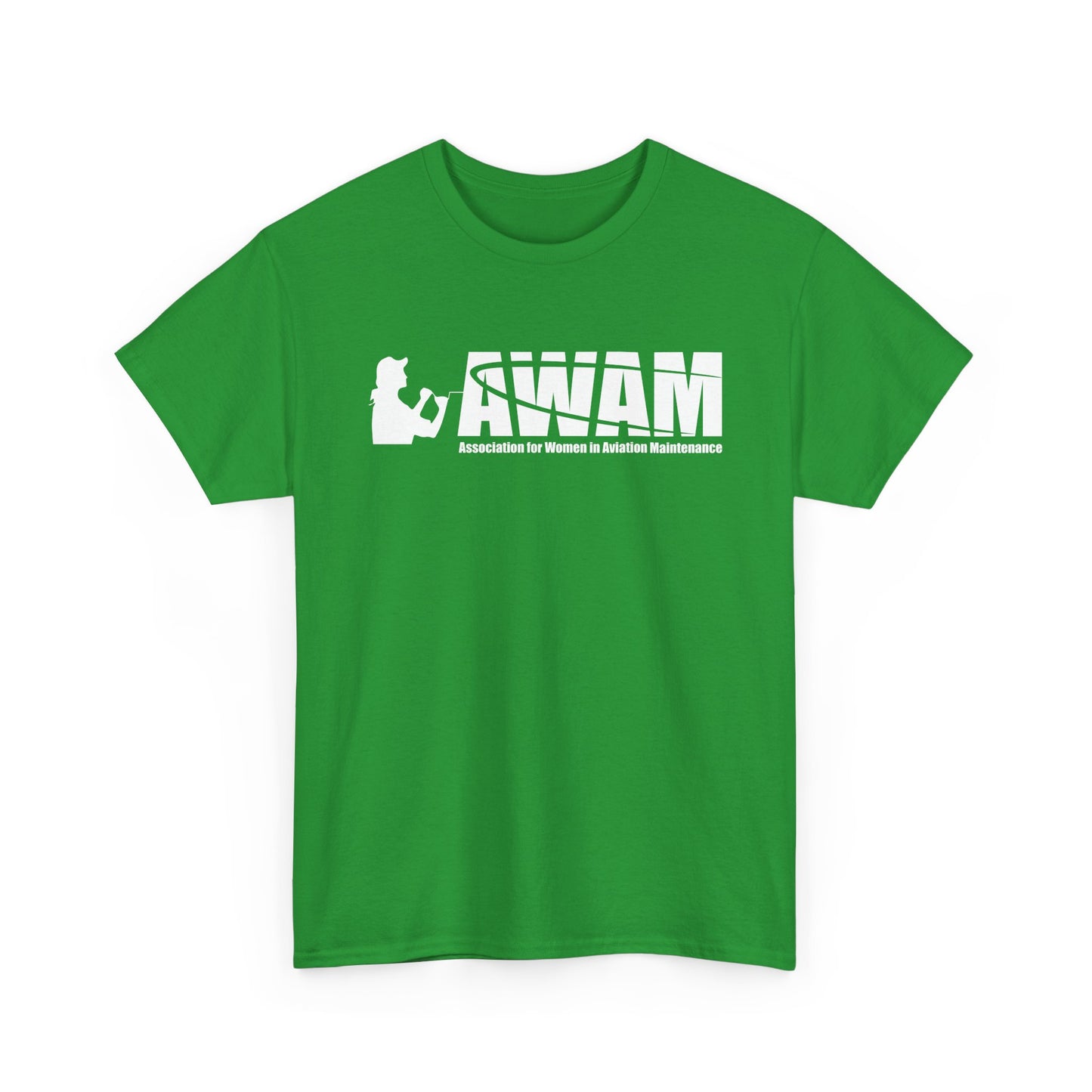Unisex Heavy Cotton Tee - AWAM Logo on dark fabric