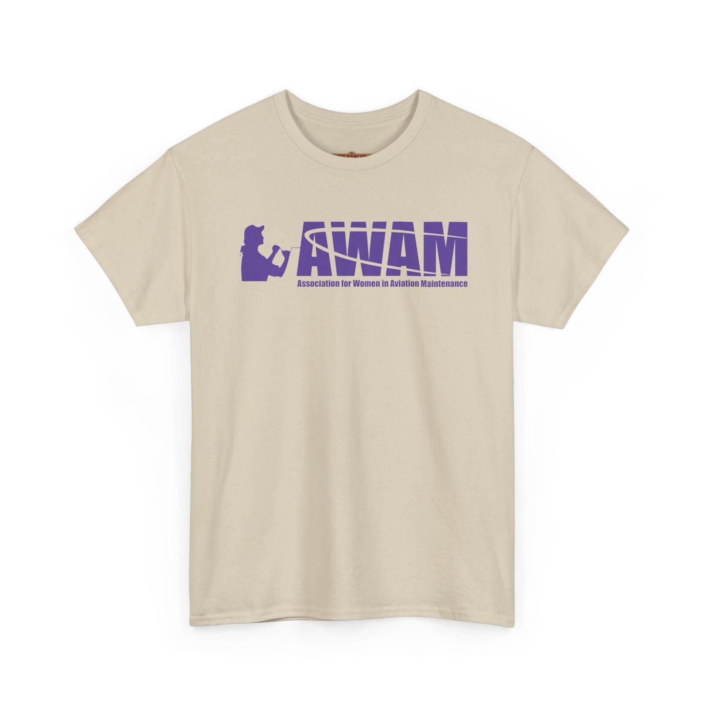 Unisex Heavy Cotton Tee - AWAM Logo on light fabric