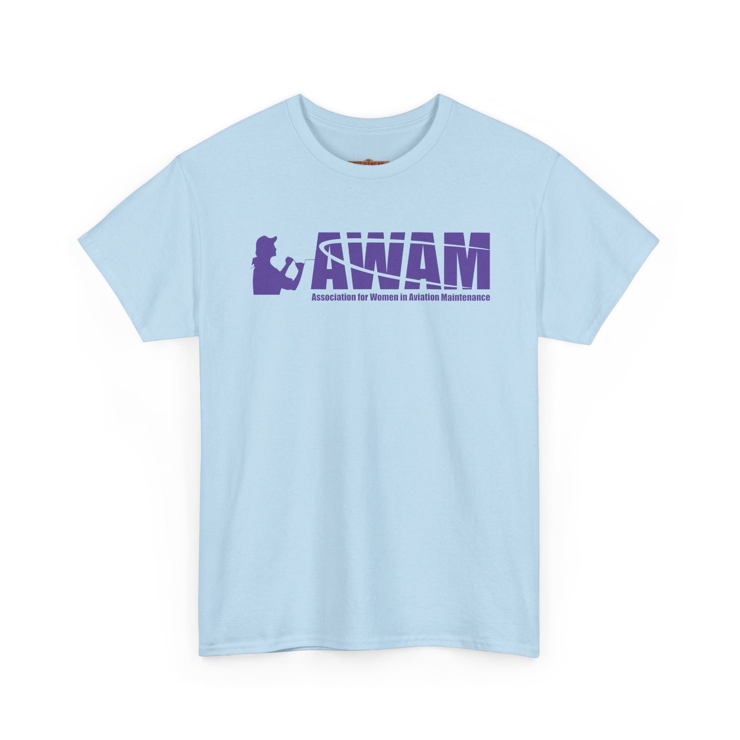 Unisex Heavy Cotton Tee - AWAM Logo on light fabric
