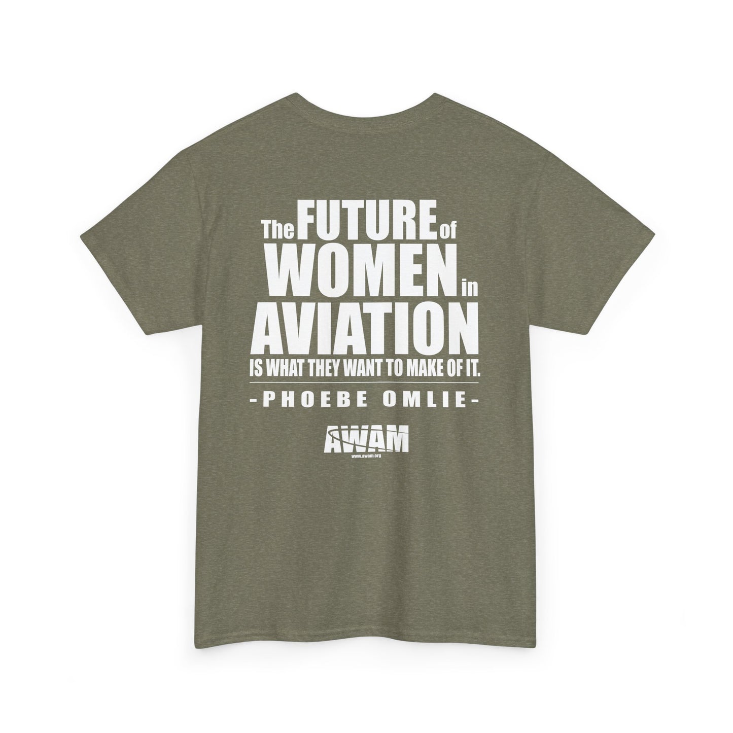 Unisex Heavy Cotton Tee - AWAM Logo on dark fabric