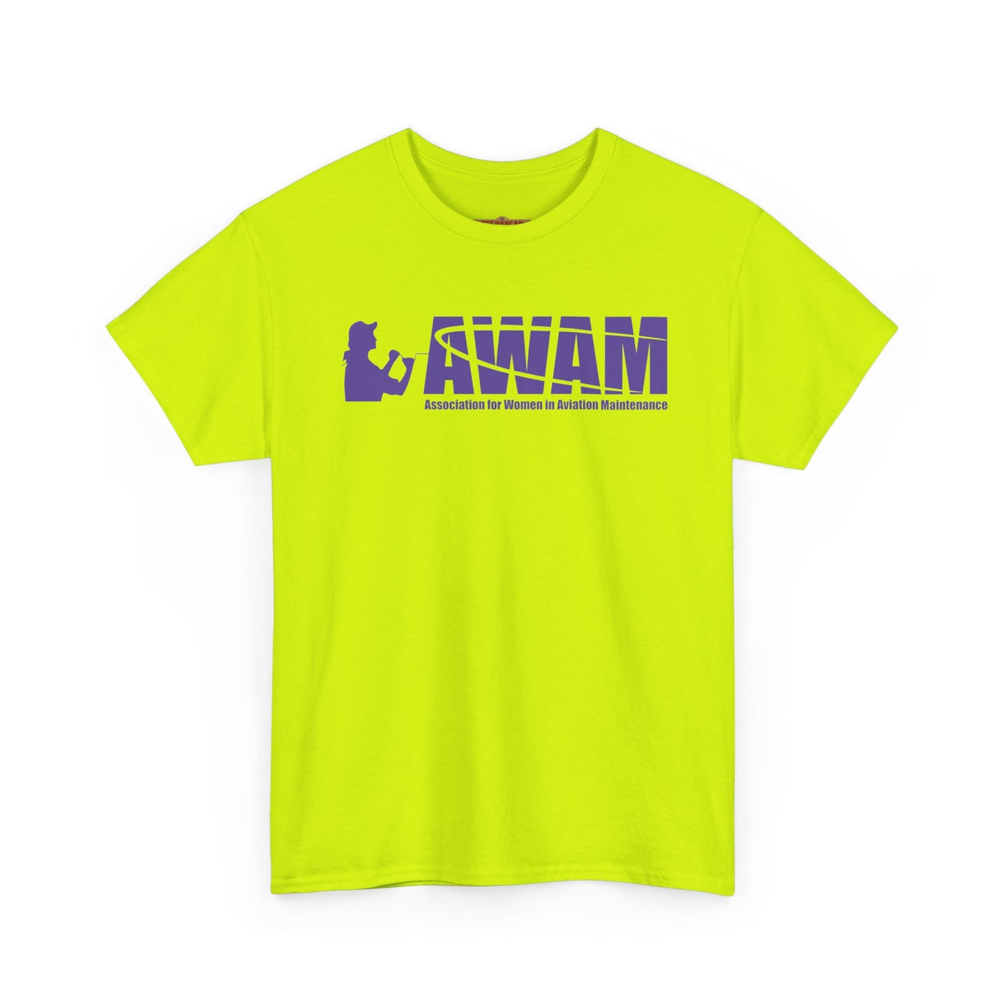 Unisex Heavy Cotton Tee - AWAM Logo on light fabric