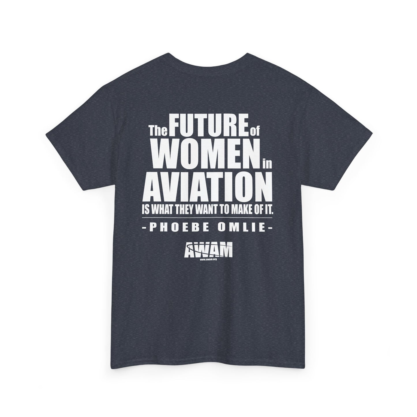 Unisex Heavy Cotton Tee - AWAM Logo on dark fabric