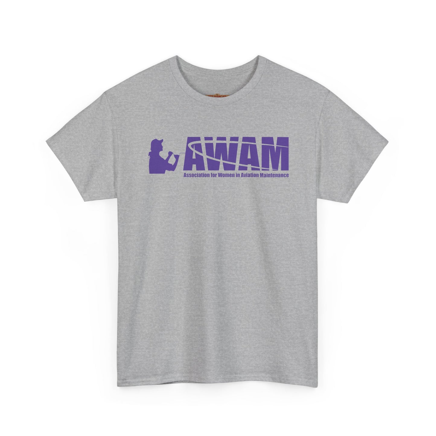 Unisex Heavy Cotton Tee - AWAM Logo on light fabric