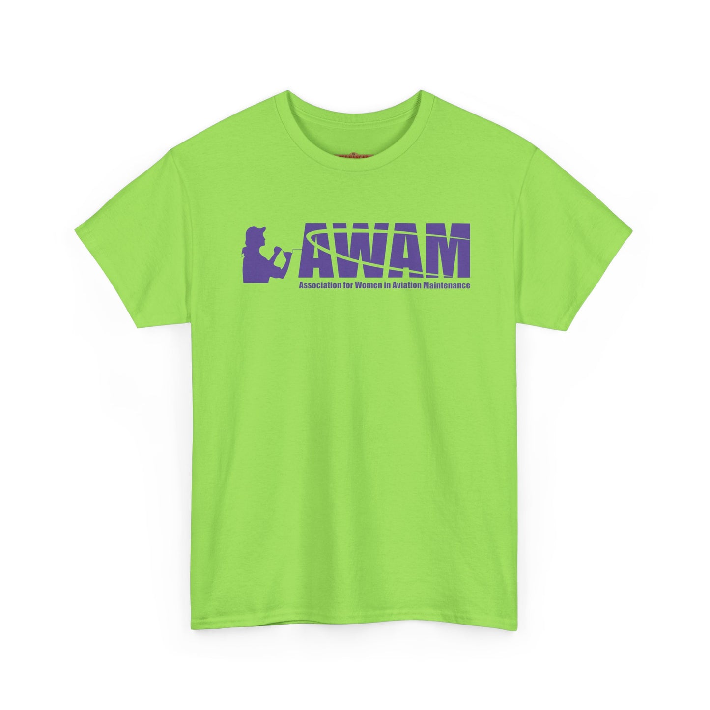 Unisex Heavy Cotton Tee - AWAM Logo on light fabric