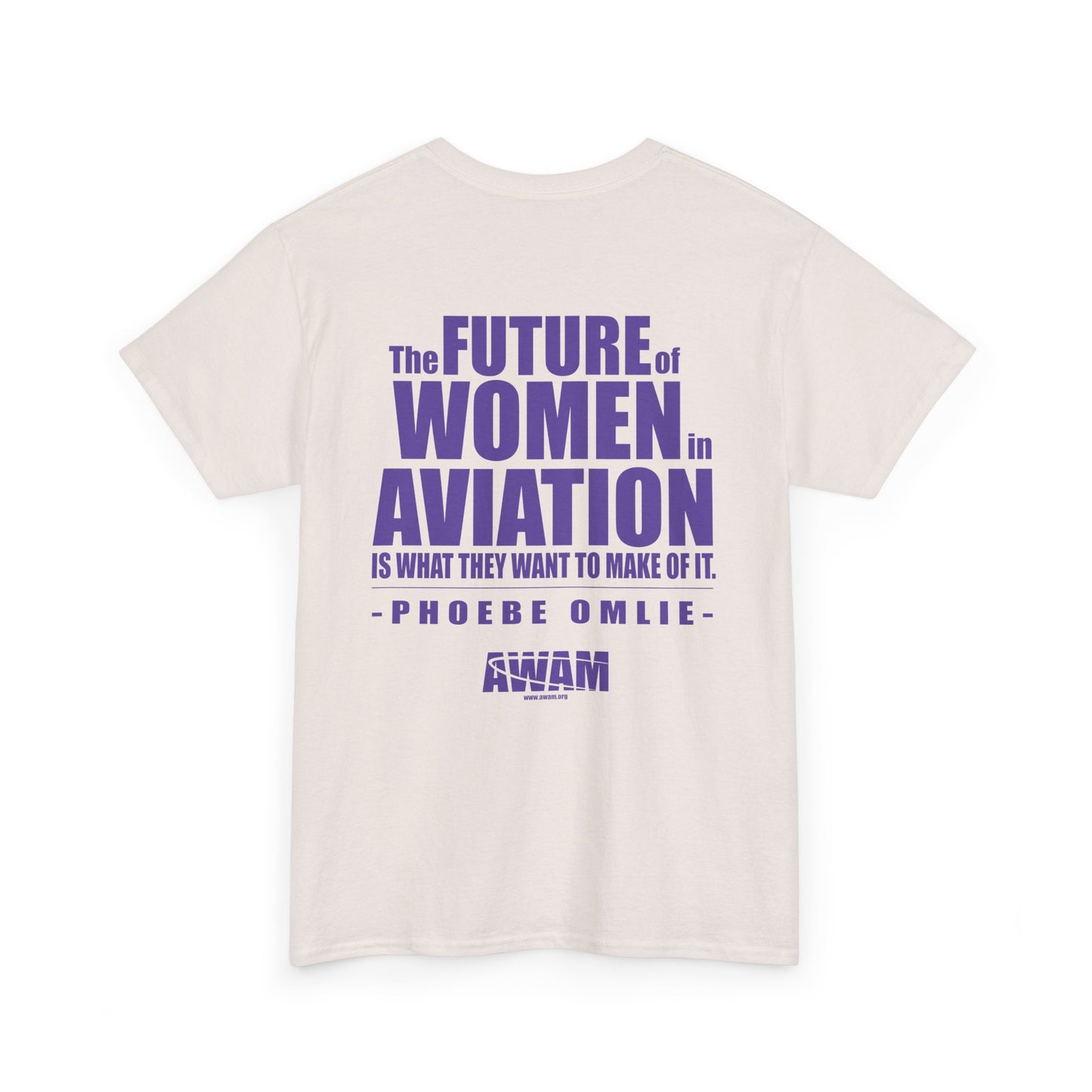 Unisex Heavy Cotton Tee - AWAM Logo on light fabric