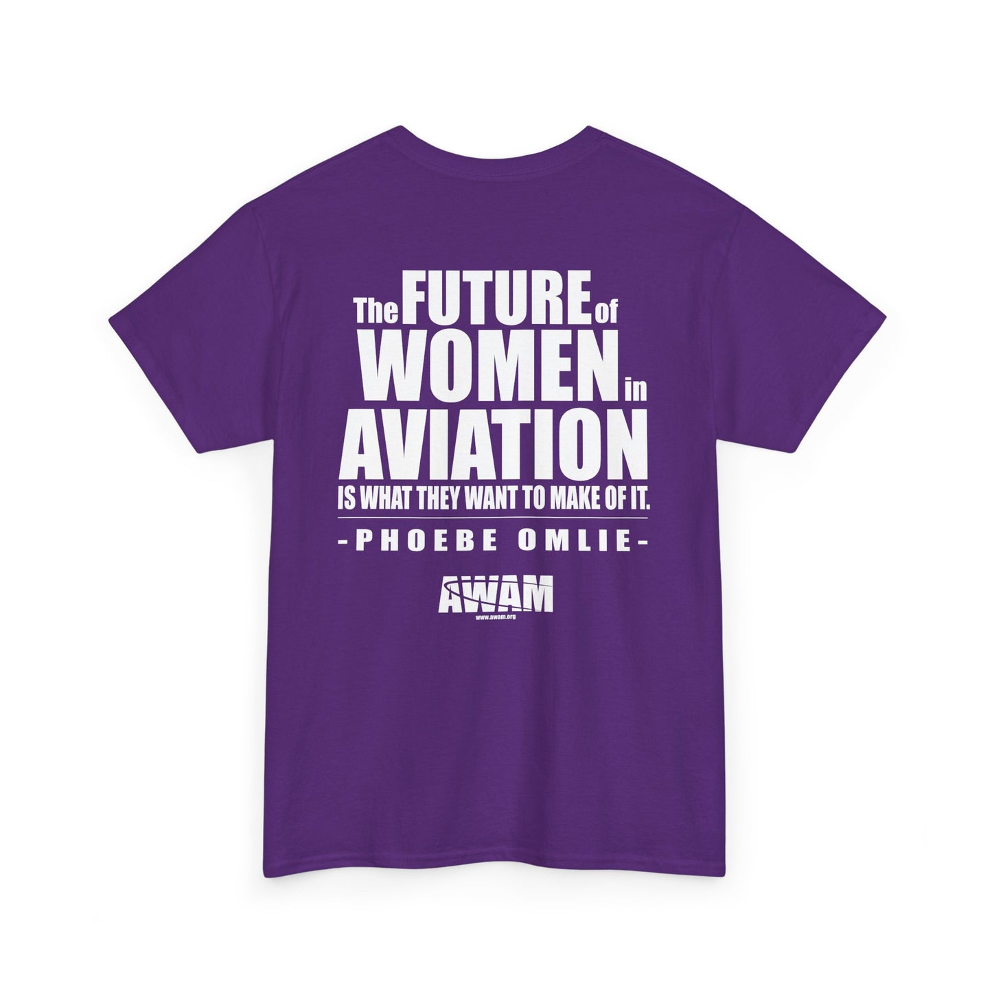 Unisex Heavy Cotton Tee - AWAM Logo on dark fabric