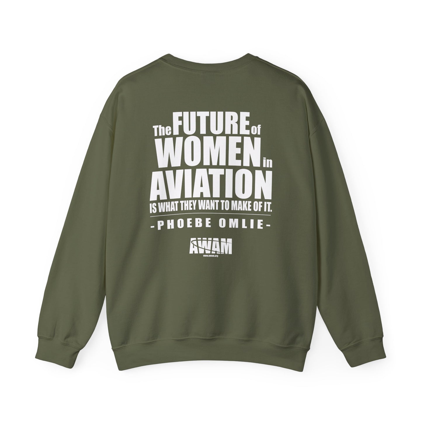 Crewneck Sweatshirt - AWAM logo on dark fabric