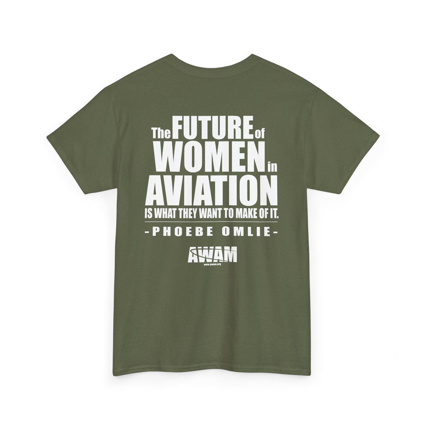 Unisex Heavy Cotton Tee - AWAM Logo on dark fabric