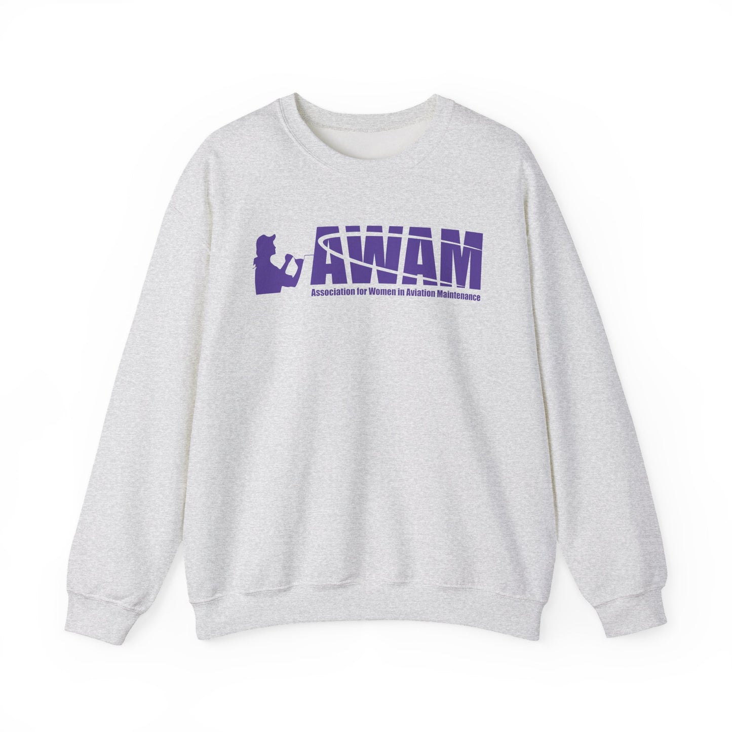Crewneck Sweatshirt - AWAM logo on light fabric