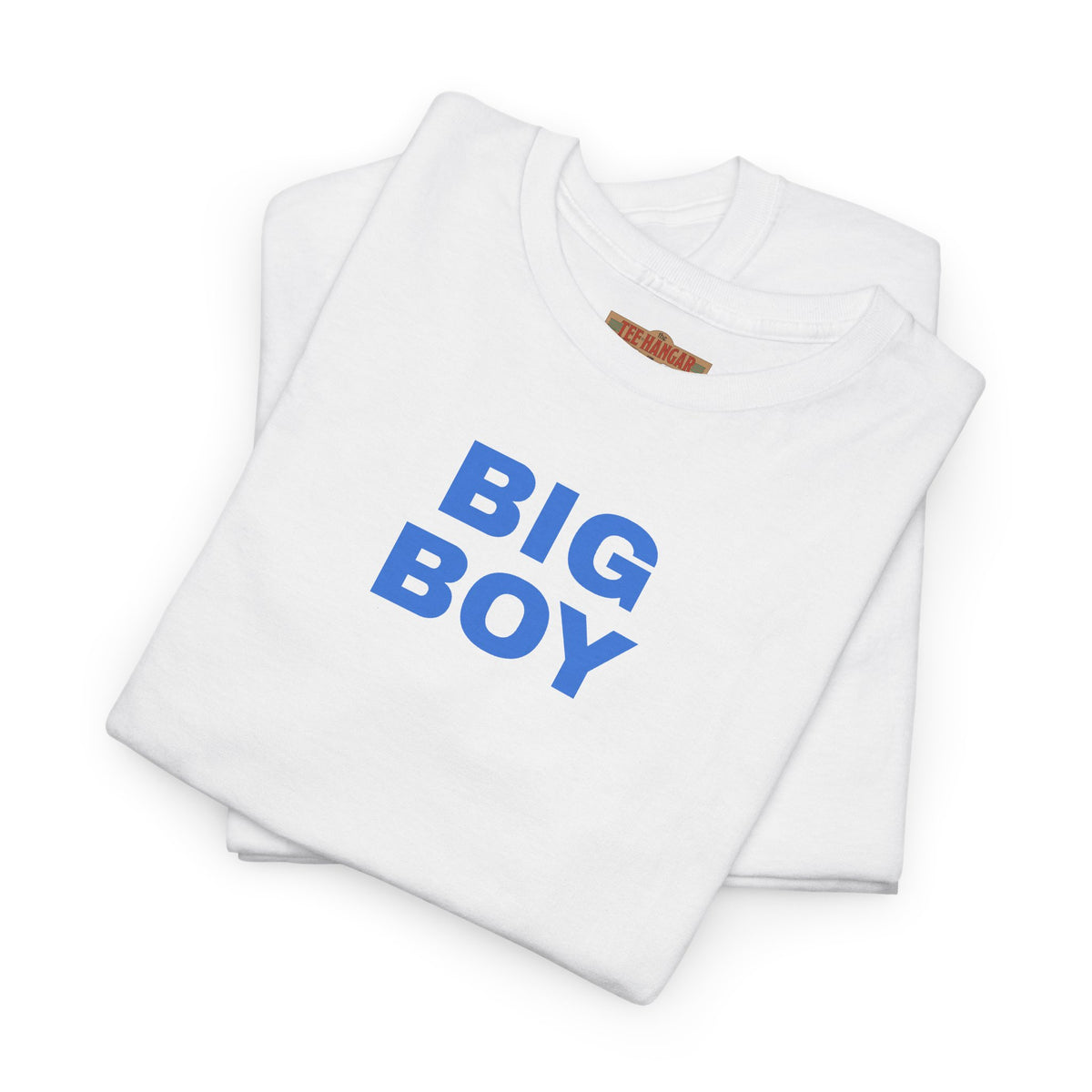 Big Boy T-Shirt — Minimal Blue Text Graphic Tee