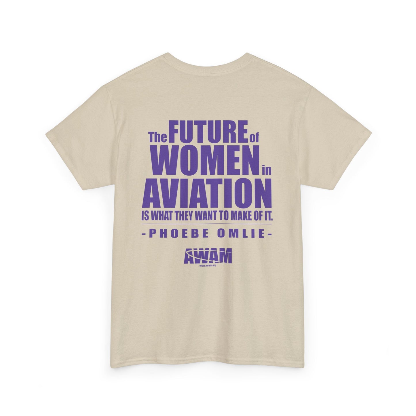 Unisex Heavy Cotton Tee - AWAM Logo on light fabric
