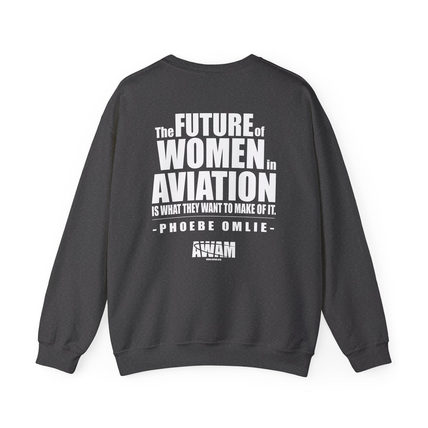 Crewneck Sweatshirt - AWAM logo on dark fabric