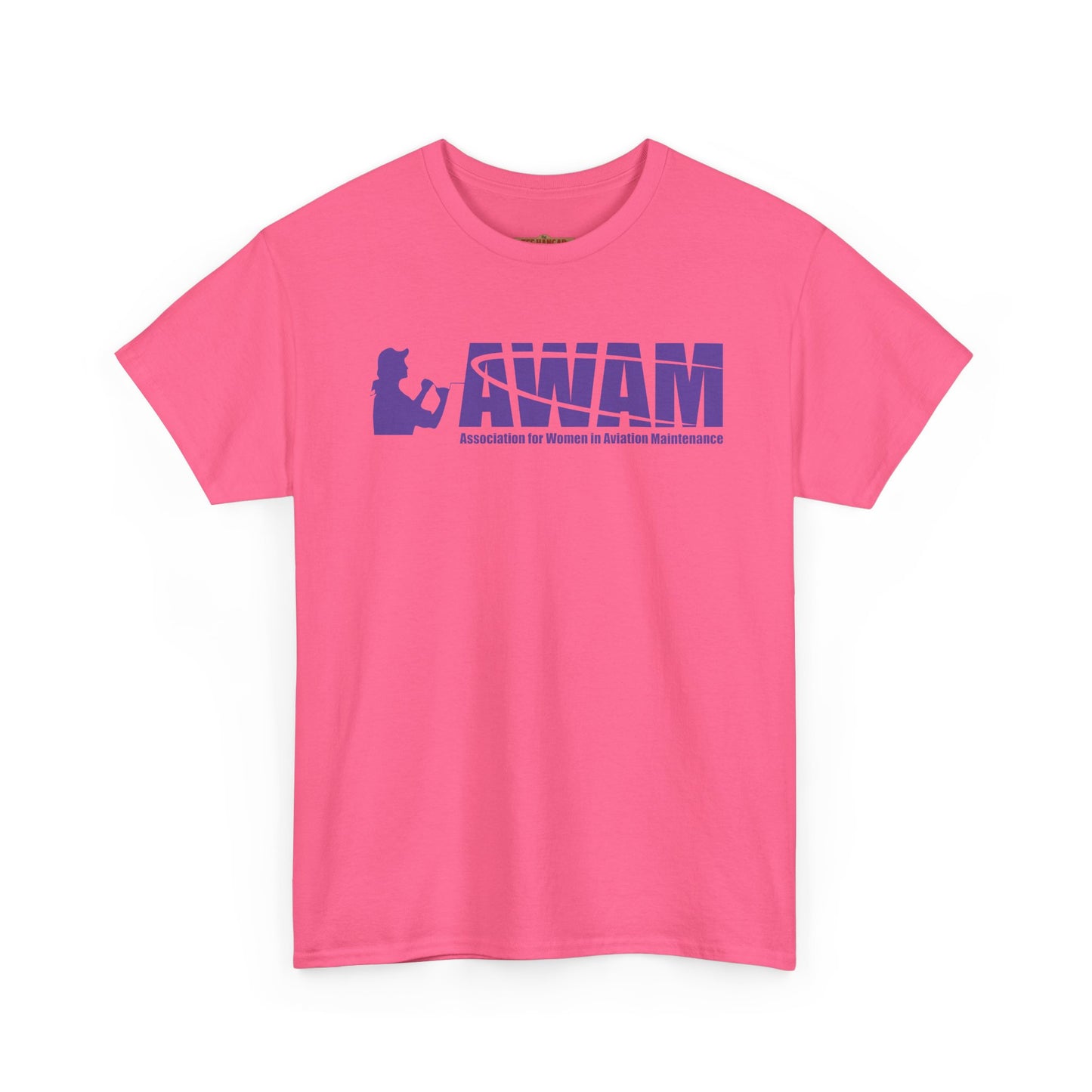 Unisex Heavy Cotton Tee - AWAM Logo on light fabric