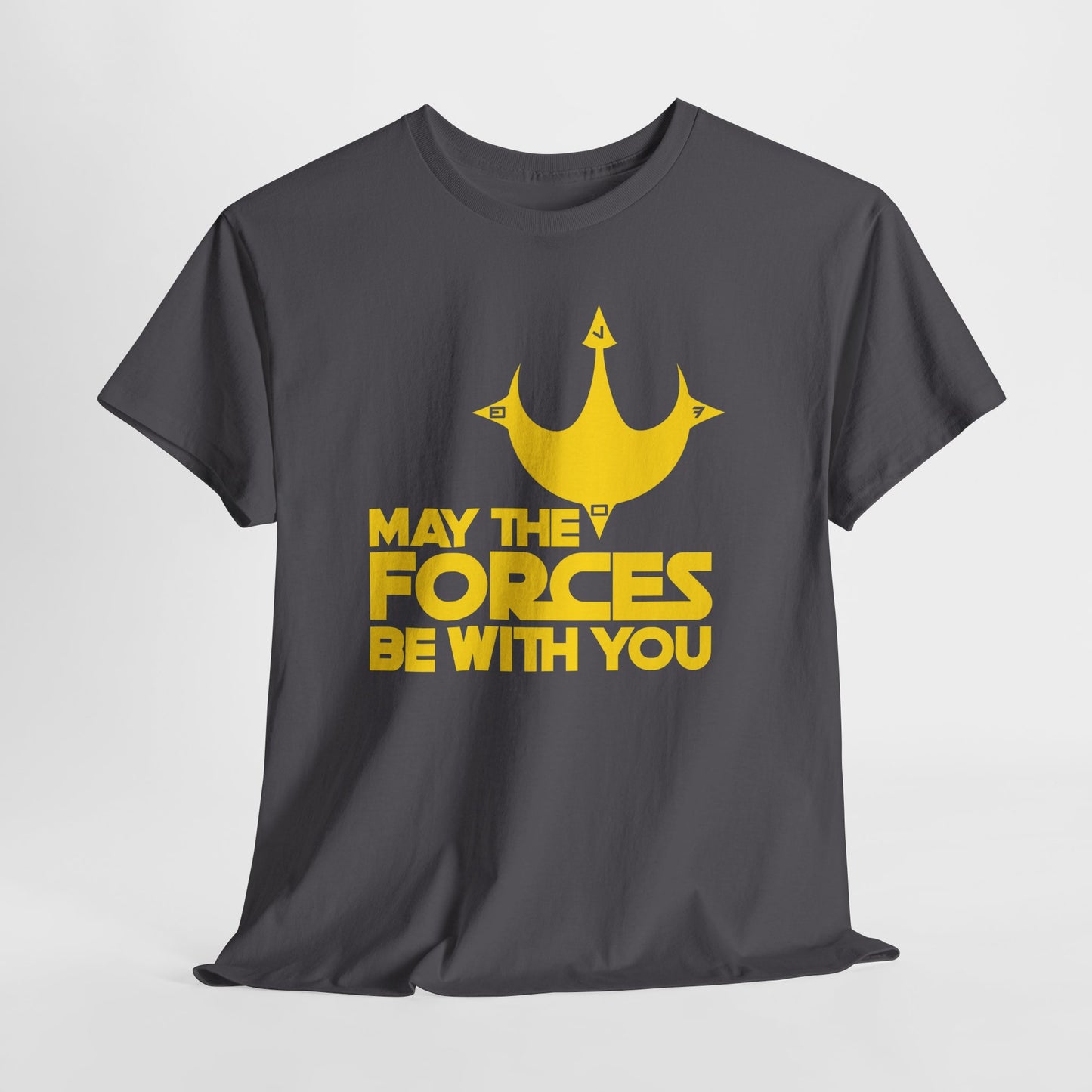 Unisex Graphic Tee - May the Forces Be With You (no box) (dark shirt design)