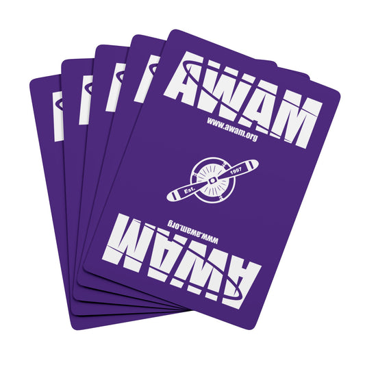 Playing Cards - AWAM logo on purple