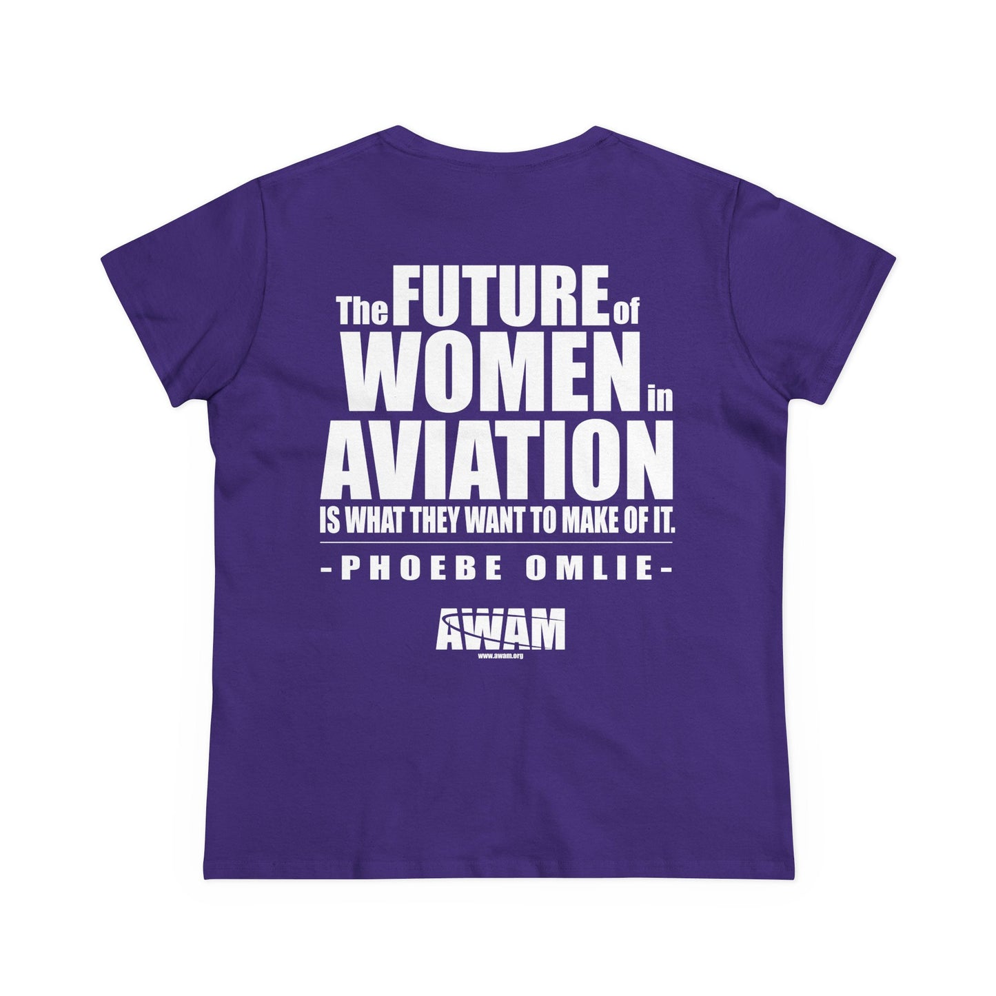 Women's Semi-Fitted Tee - AWAM Logo on dark fabric