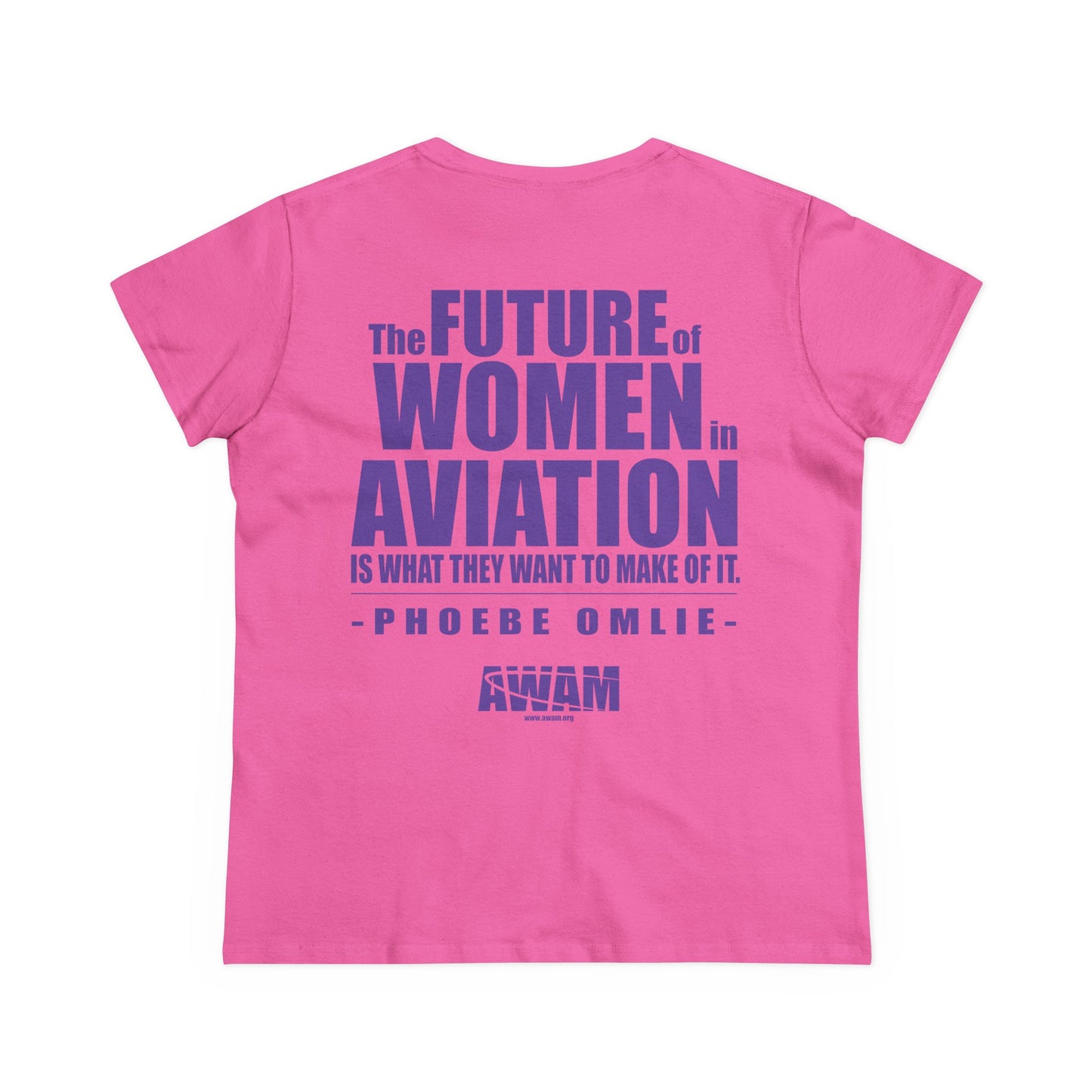 Women's Semi-Fitted Tee - AWAM Logo on light fabric