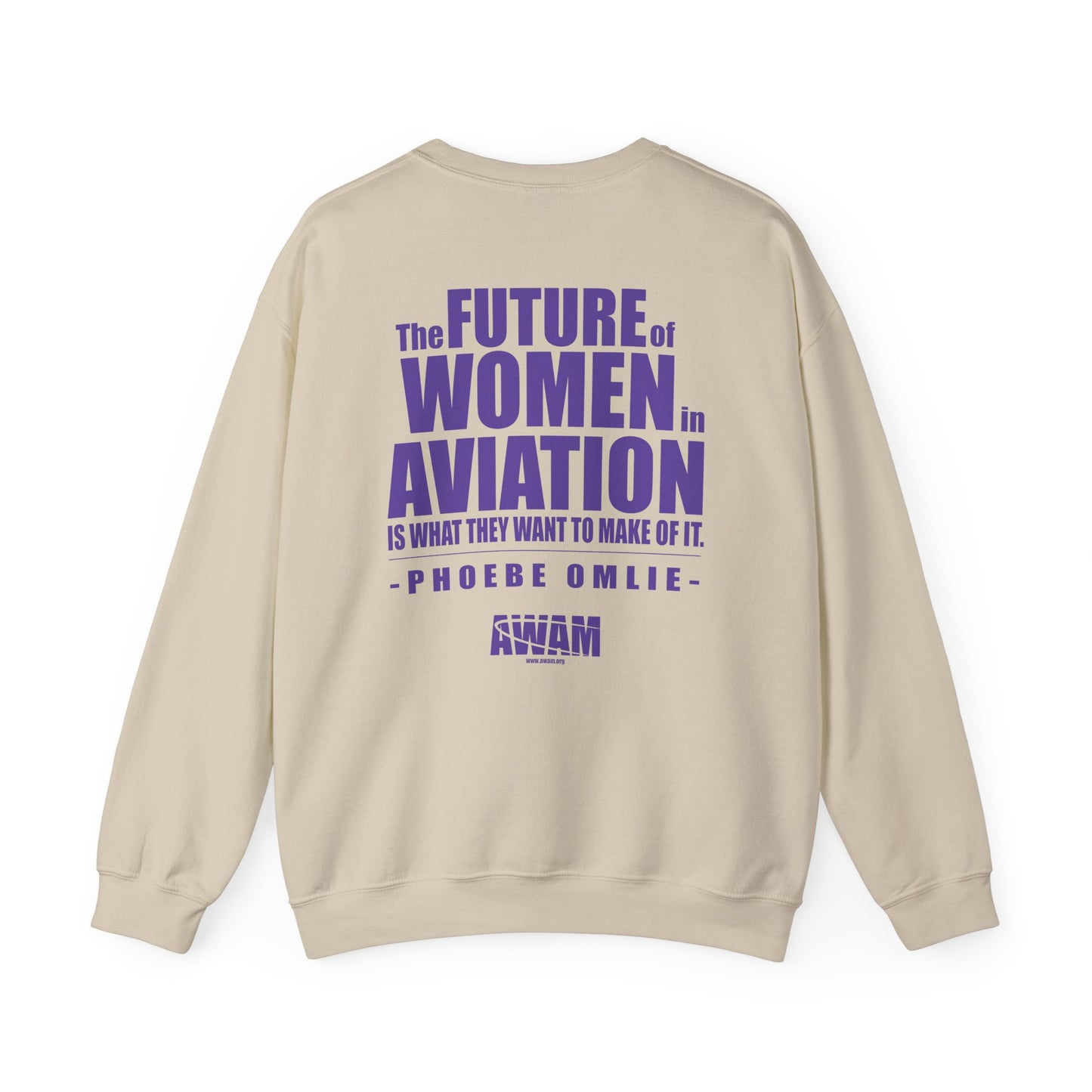 Crewneck Sweatshirt - AWAM logo on light fabric