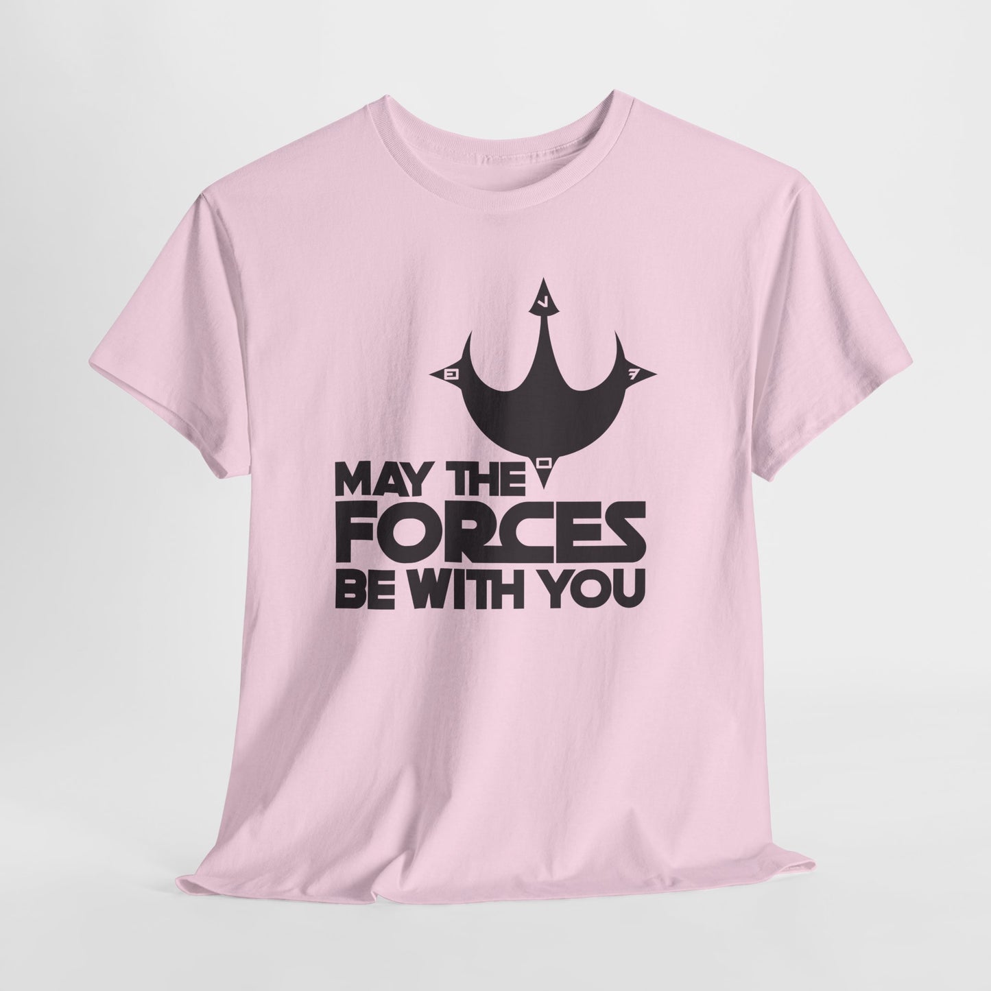 Unisex Graphic Tee - May the Forces Be With You (no box) (light shirt design)