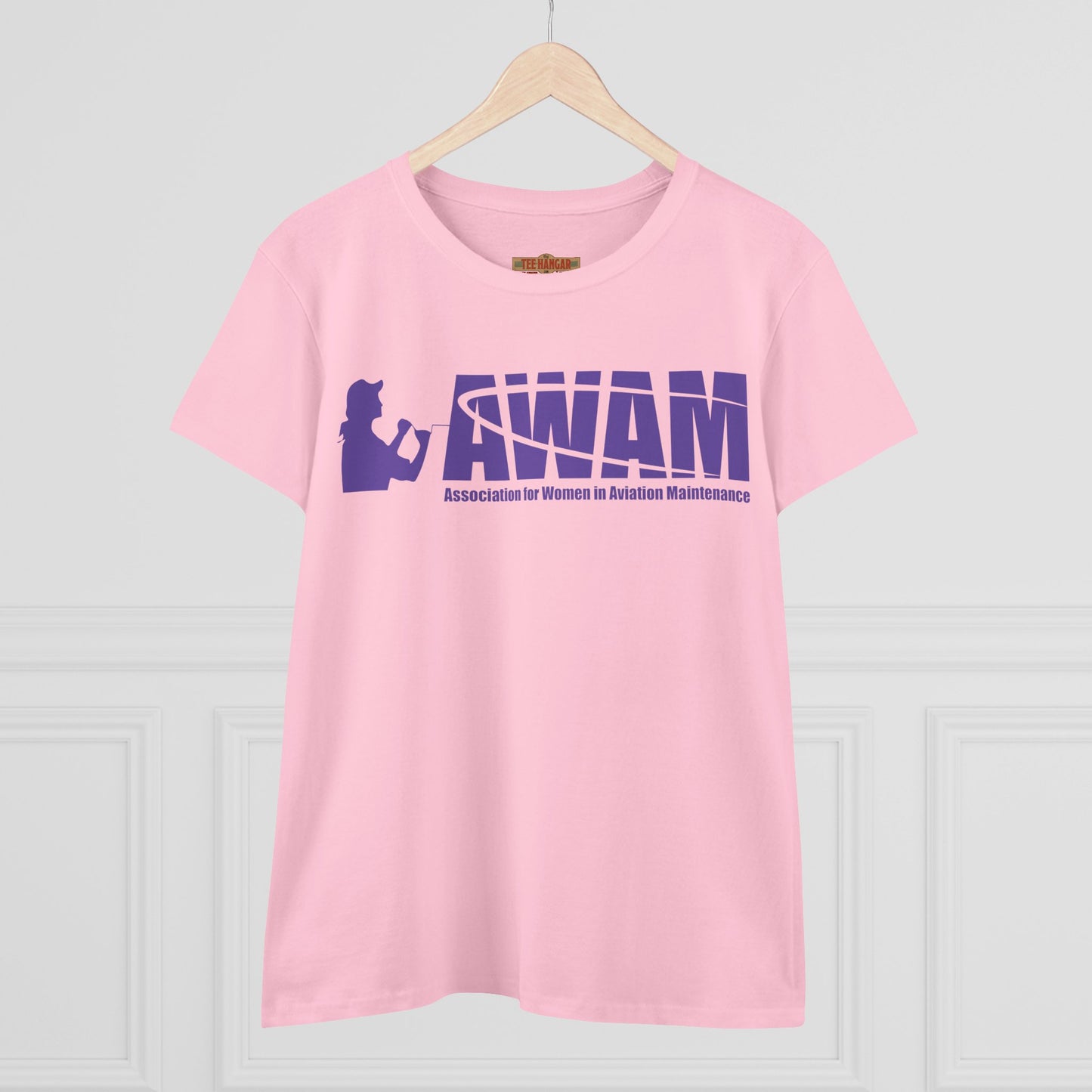 Women's Semi-Fitted Tee - AWAM Logo on light fabric