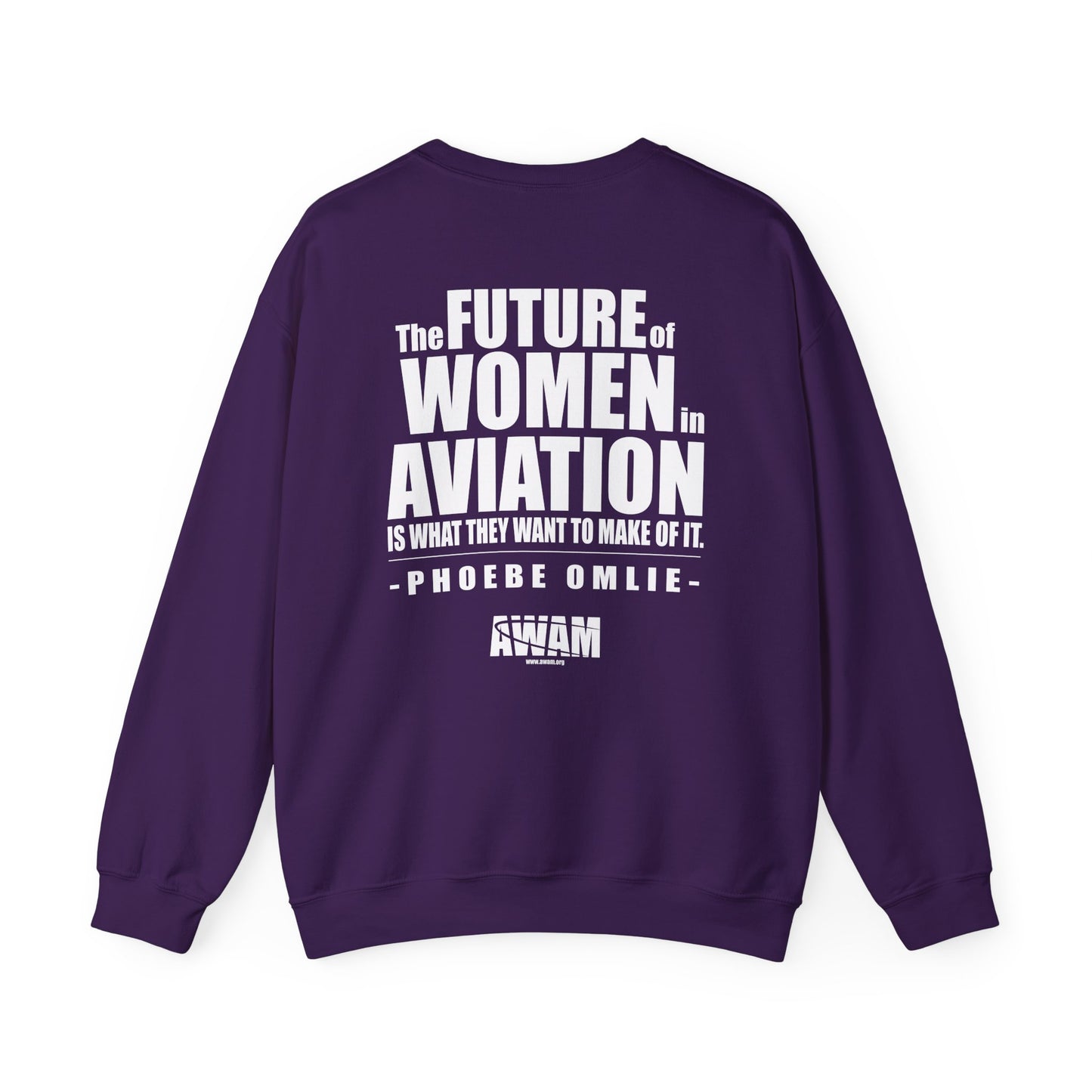 Crewneck Sweatshirt - AWAM logo on dark fabric